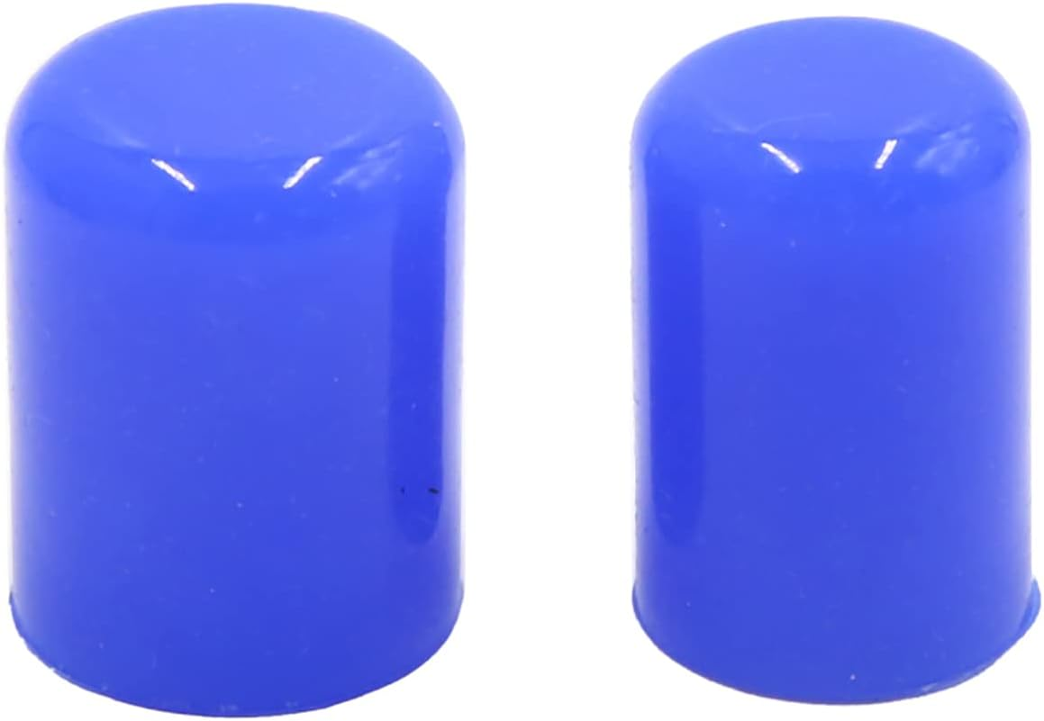 Uxcell 2Pcs 16Mm 5/8" Silicone Blanking Cap Intake Vacuum Hose Tube End Bung Blue image number 1