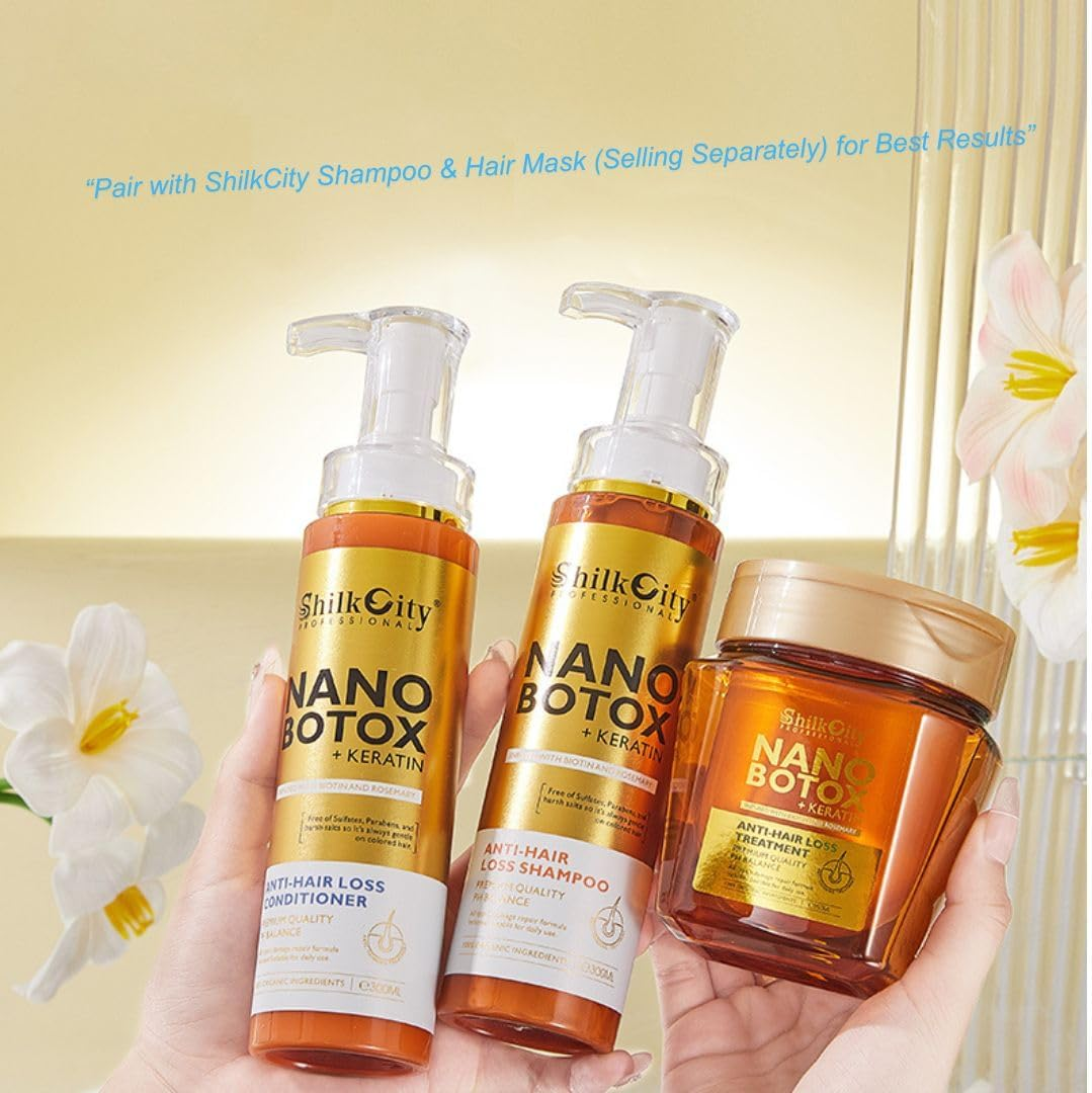 Professional Post-Keratin & Nanoplasty Conditioner &ndash; Deep Repair for Chemically Treated, Coloured & Damaged Hair | Anti-Hair Loss with Biotin, Rosemary & Proteins | Sulphate-Free, Daily Use &ndash; 300Ml image number 1