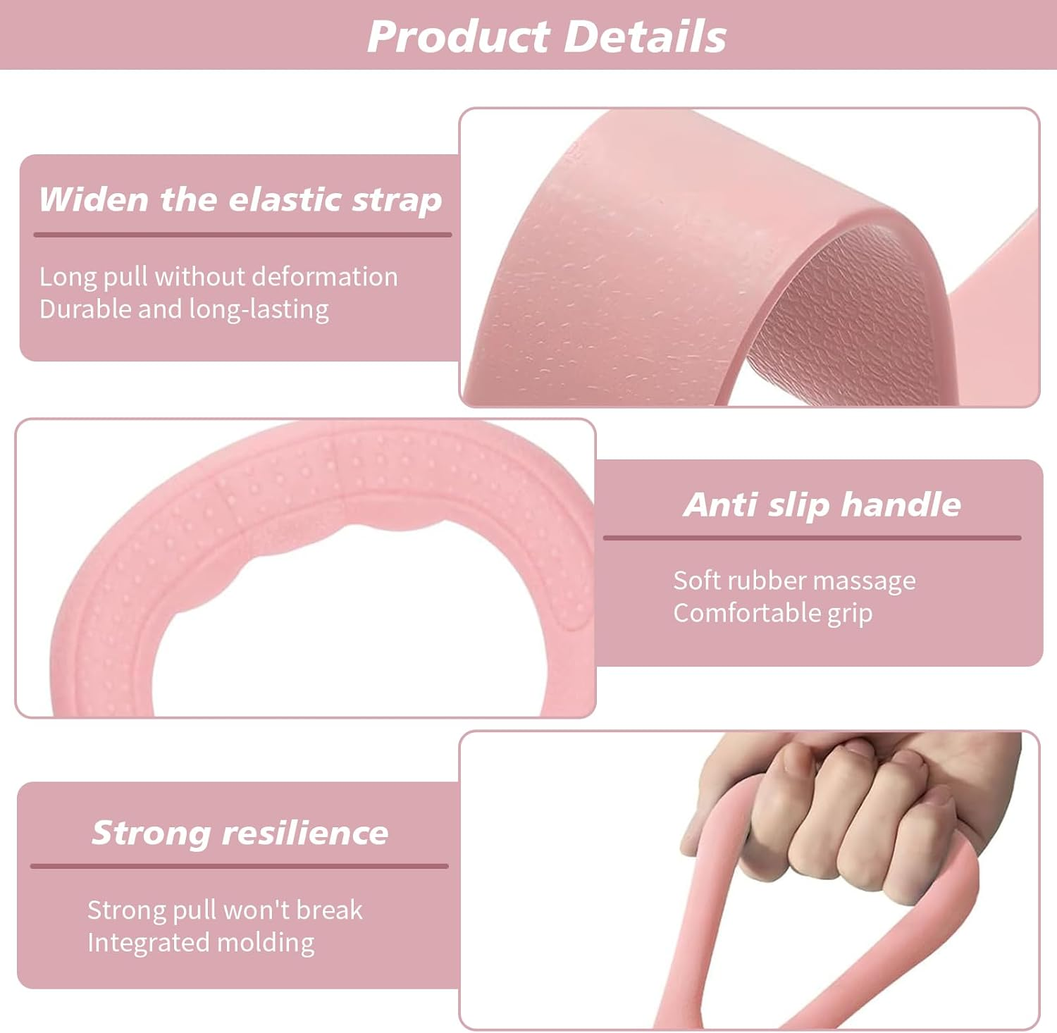 Stretch Band for Exercise, Physical Therapy, Resistance Band for Arm, Back, Shoulder Workout, Elastic Rope for Yoga, Pilates Foot, Leg Stretcher, Hand Exerciser for Home Gym, Strength Training image number 2