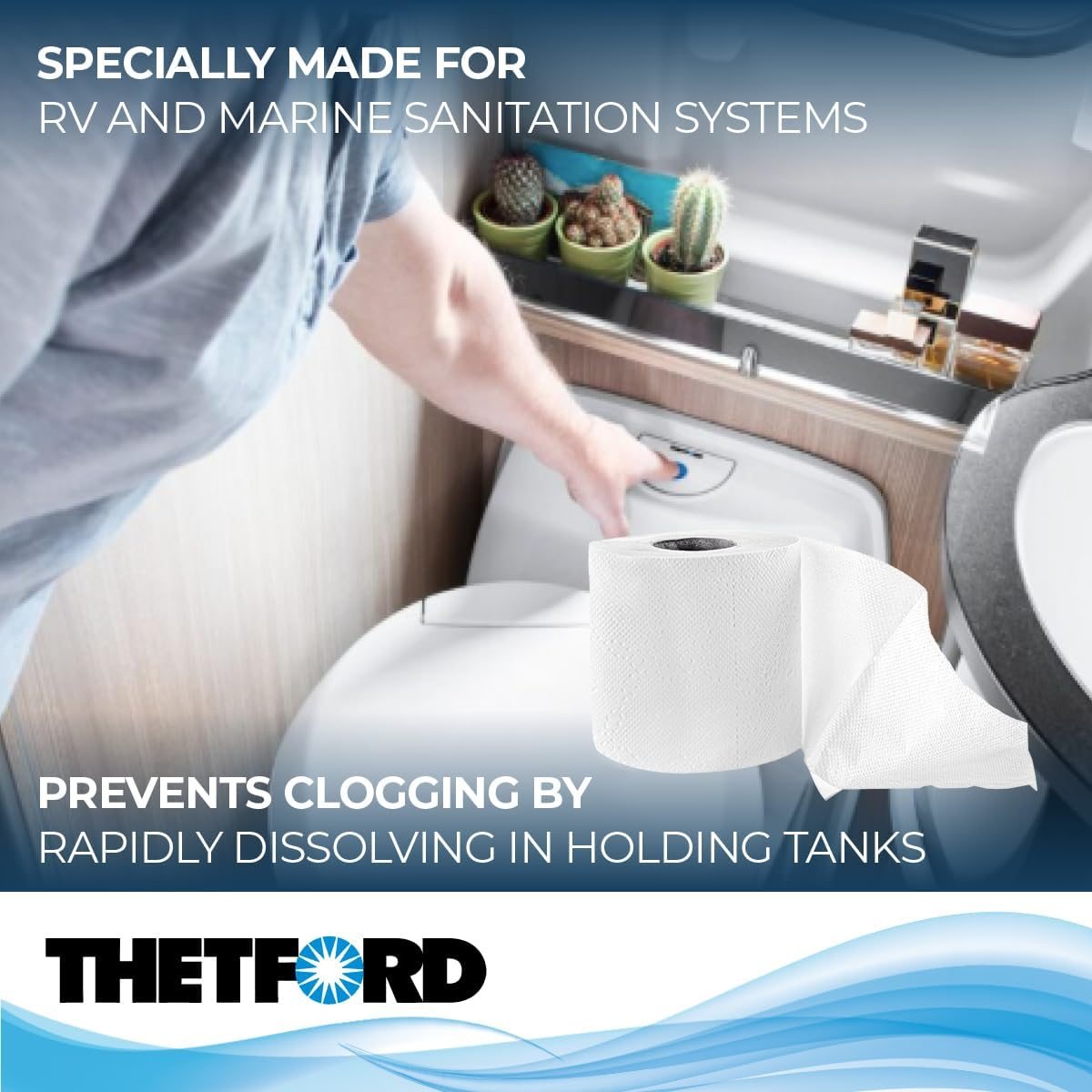 Thetford 03300 Aqua-Soft Toilet Tissue, 2-Ply, 4 Rolls image number 5