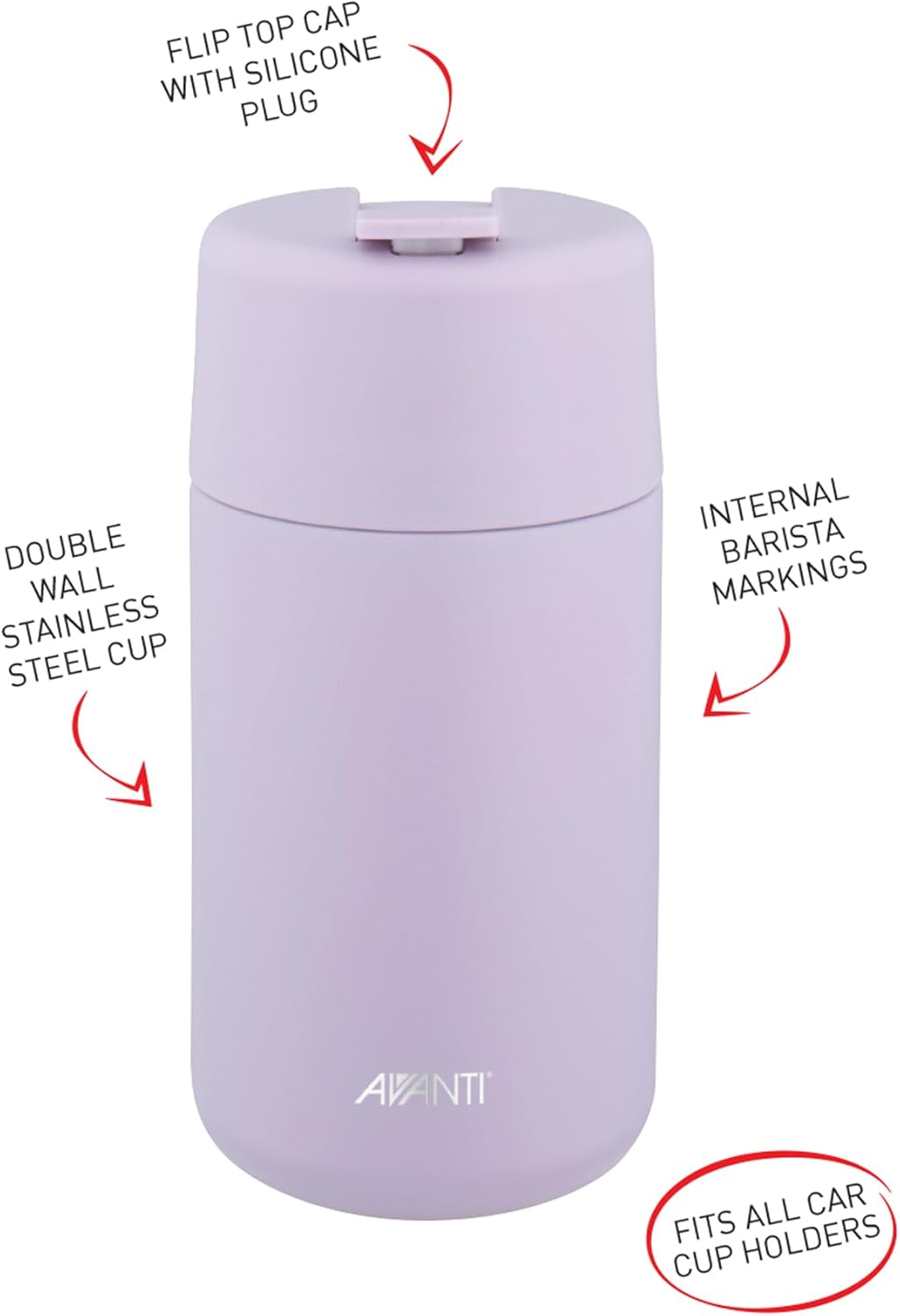 Avanti Brew Insulated Travel Cup, 400Ml, Lilac