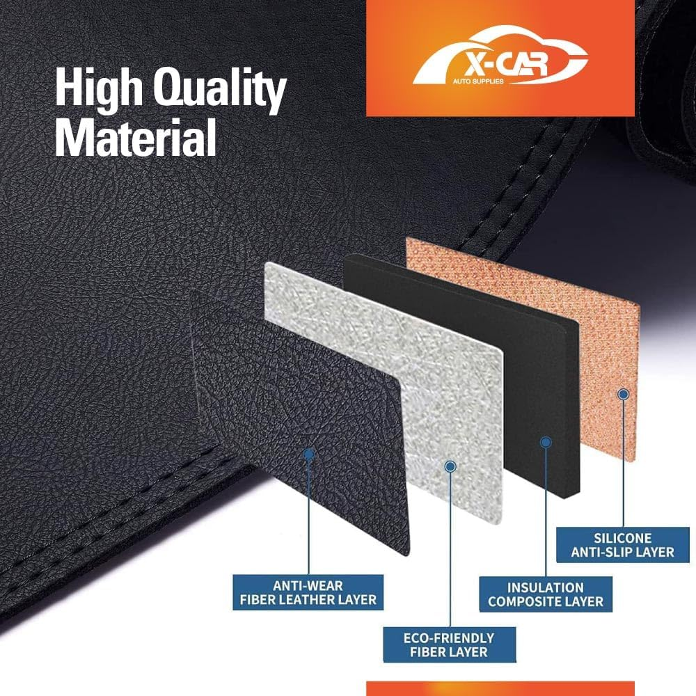 X-Car Luxury 3D Dash Mat Pad Cover Non-Slip for Hyundai Kona 2017-2023 Microfiber Leather image number 6