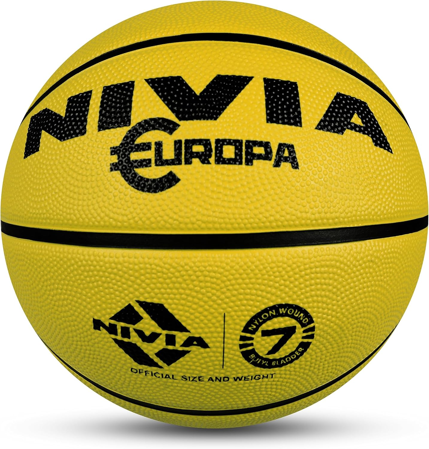 Nivia 634 Europa Basketball | Color: Red & Blue | Size: 7 | 8 Panels | Material Core Bladder Latex | Suitable for Hard Surface | Machine Stitched | Training/Match Ball for Men
