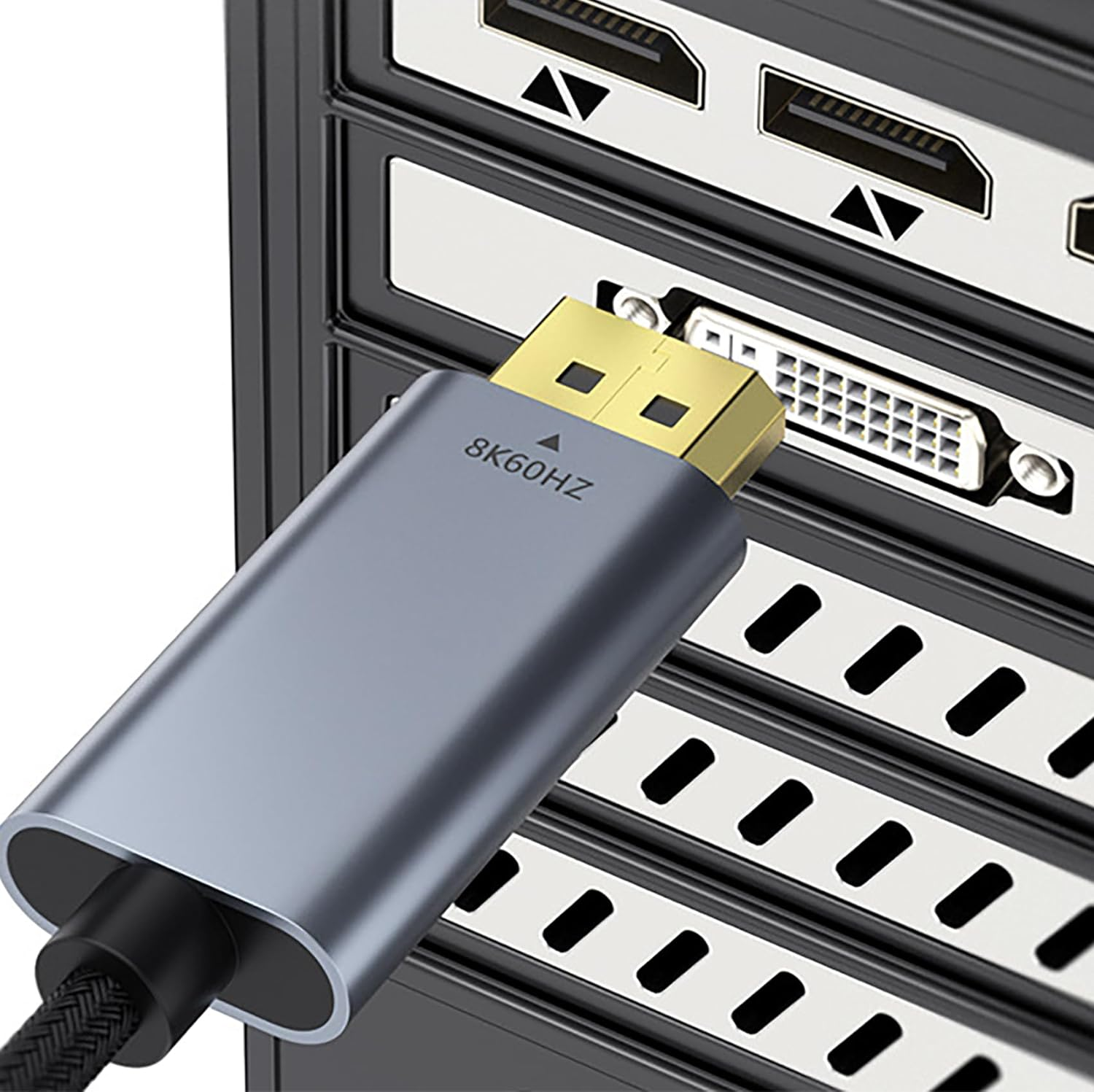 Tunghey USB C to Displayport 1.4 VE-SA Ce-Rtified, 8K 60Hz Thunderbolt 4/3 /USB4 to DP Cable (4K 60Hz 144Hz 120Hz 2K 240Hz) 32.4Gbps HBR3 Alt Mode Adapter for Ma-C Studio, Ma-Cbook Pro, X-PS (1M) - 1M image number 4