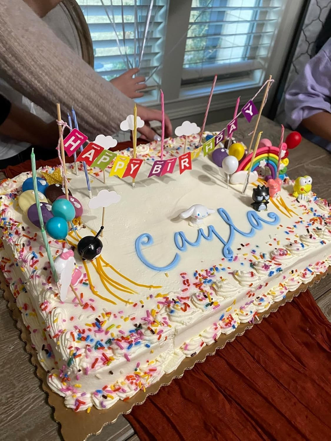 14 Pcs Kity Cake Topper Banner Birthday Party Cake Decorations Supplies Set, Mini Colorful Clouds Stars Party Decors Favors Shower Happy Birthday, Celebration image number 2