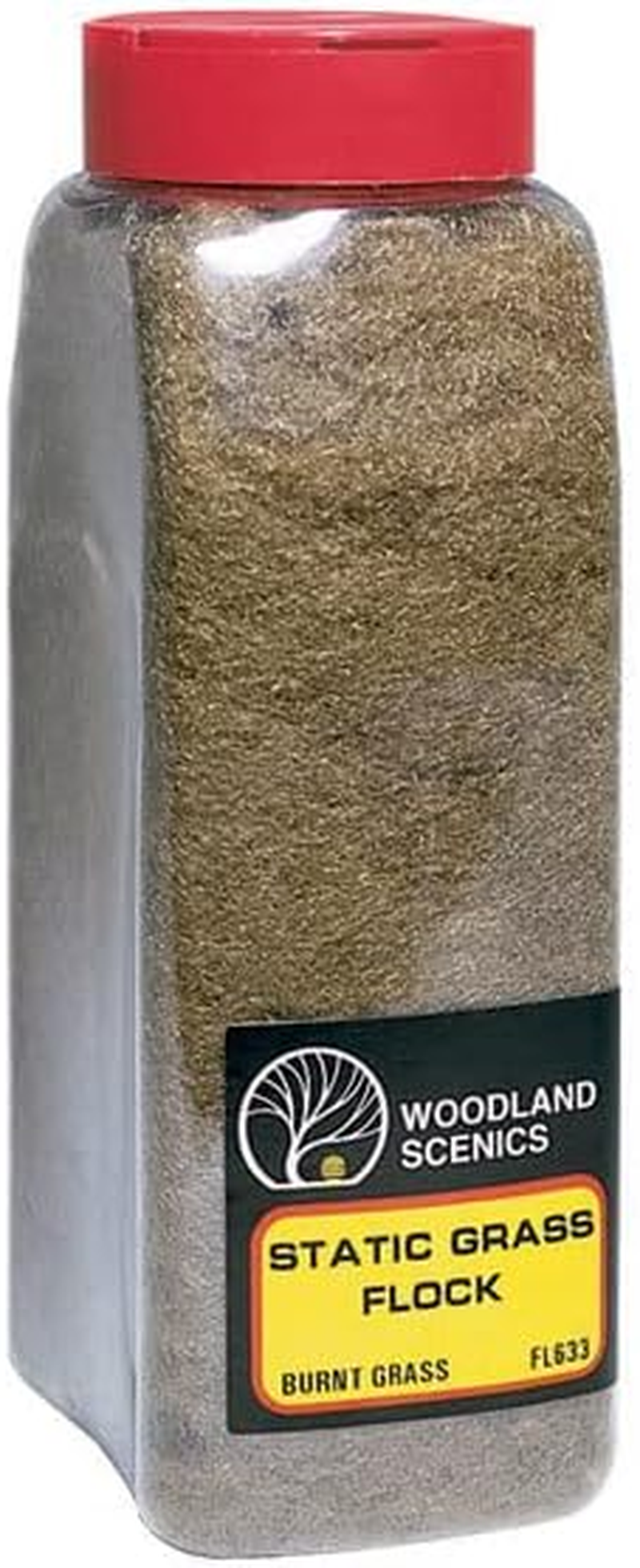 Woodland Scenics Static Grass Flock Shaker, Burnt Grass/50 Cu. In. image number 1