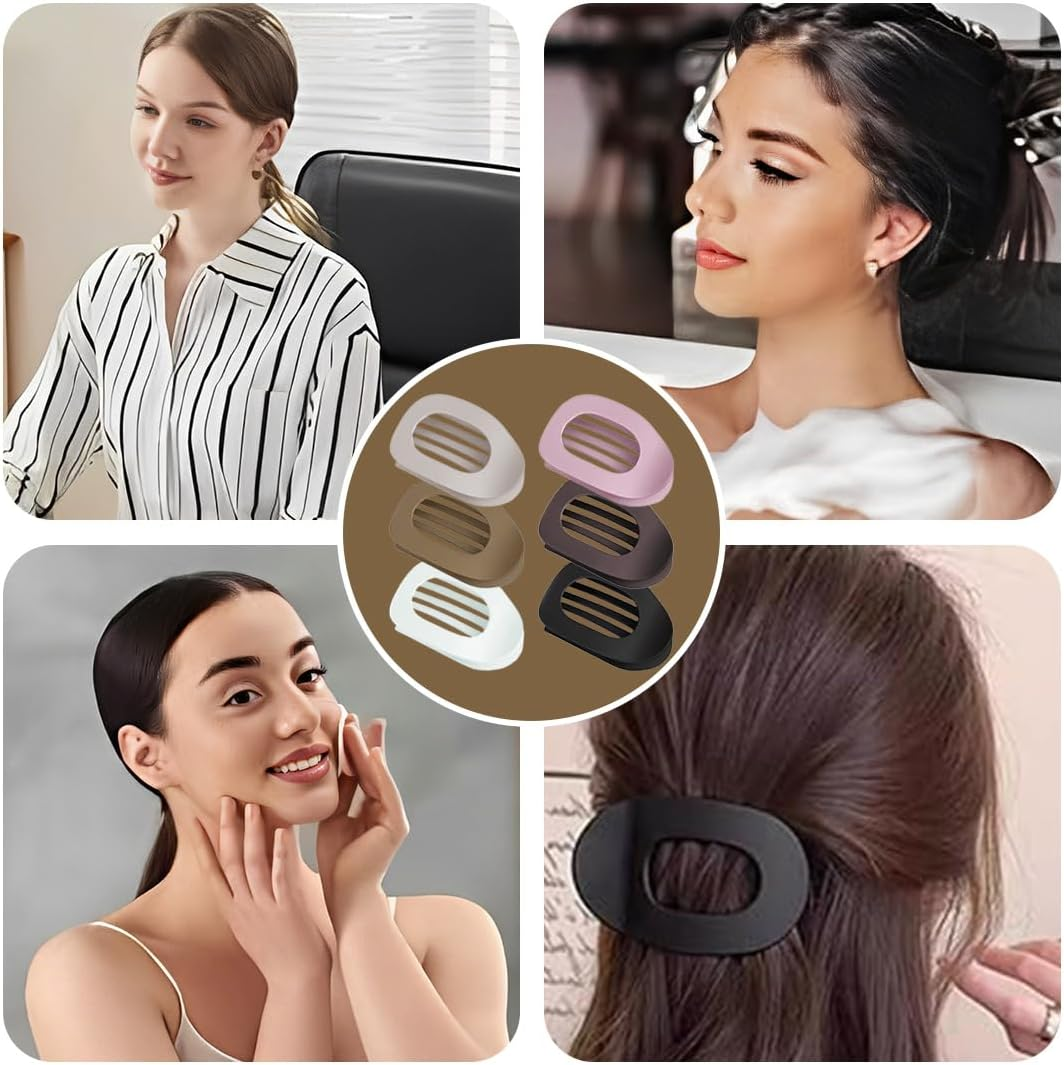 Pack of 6 Women'S Hair Clips, Flat Claw Clip, Medium Size, round Hair Clip for Inserting for Thick and Thin Hair, Hair Clips Women image number 5