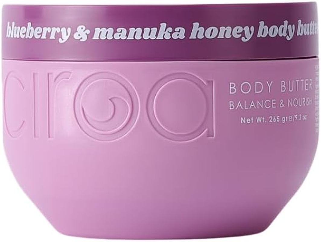 Ciroa Beauty Blueberry & Manuka Honey Body Butter 265G | with Shea Butter, Glycerin & Blueberry Extract | Deep Nourishment for Dry Skin | Softens, Soothes & Protects | Non-Greasy Vegan Formula