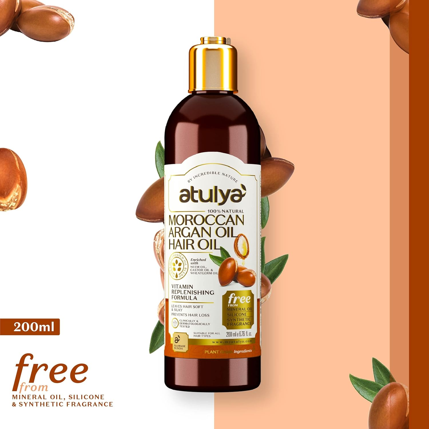 Atulya Moroccon Argan Oil Hair Oil image number 4