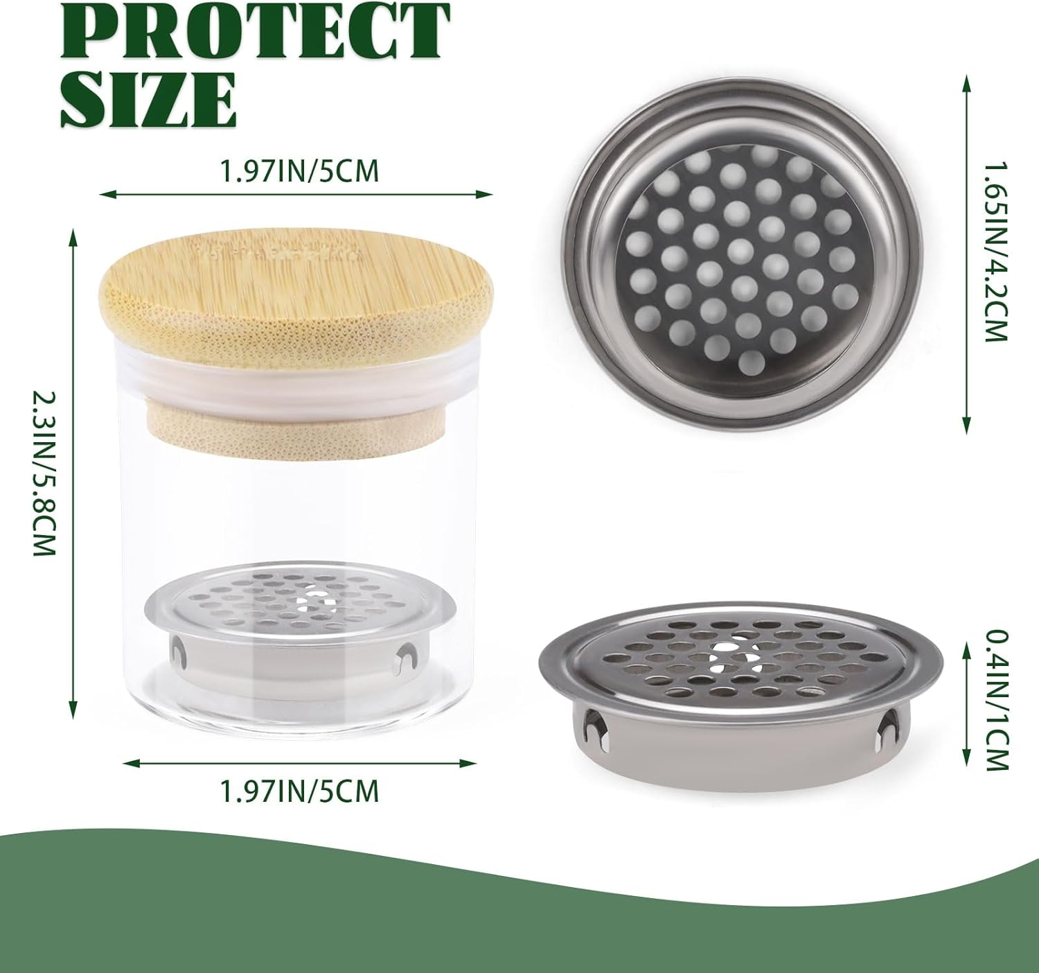 Diakey 4 Pack Acrylic Nail Brush Cleaner Dappen Dish with Lid, Mesh Layered Nail Art Brush Monomer Liquid Wash Cup Glass Removal Jar for Sequins Glitter Powder, 2.2In High - 2.2In High image number 5