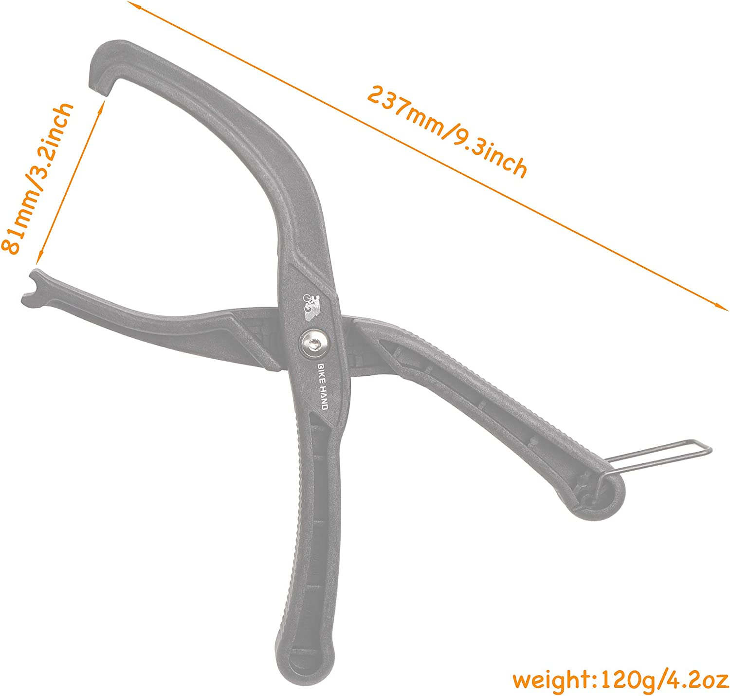 BIKEHAND Bike Bicycle Tire Lever Cycling Repair Tool Spoon - Install Difficult Wire Bead and Stubborn Tires - Tire Bead Jack Changing Mounting Seating Tools image number 3