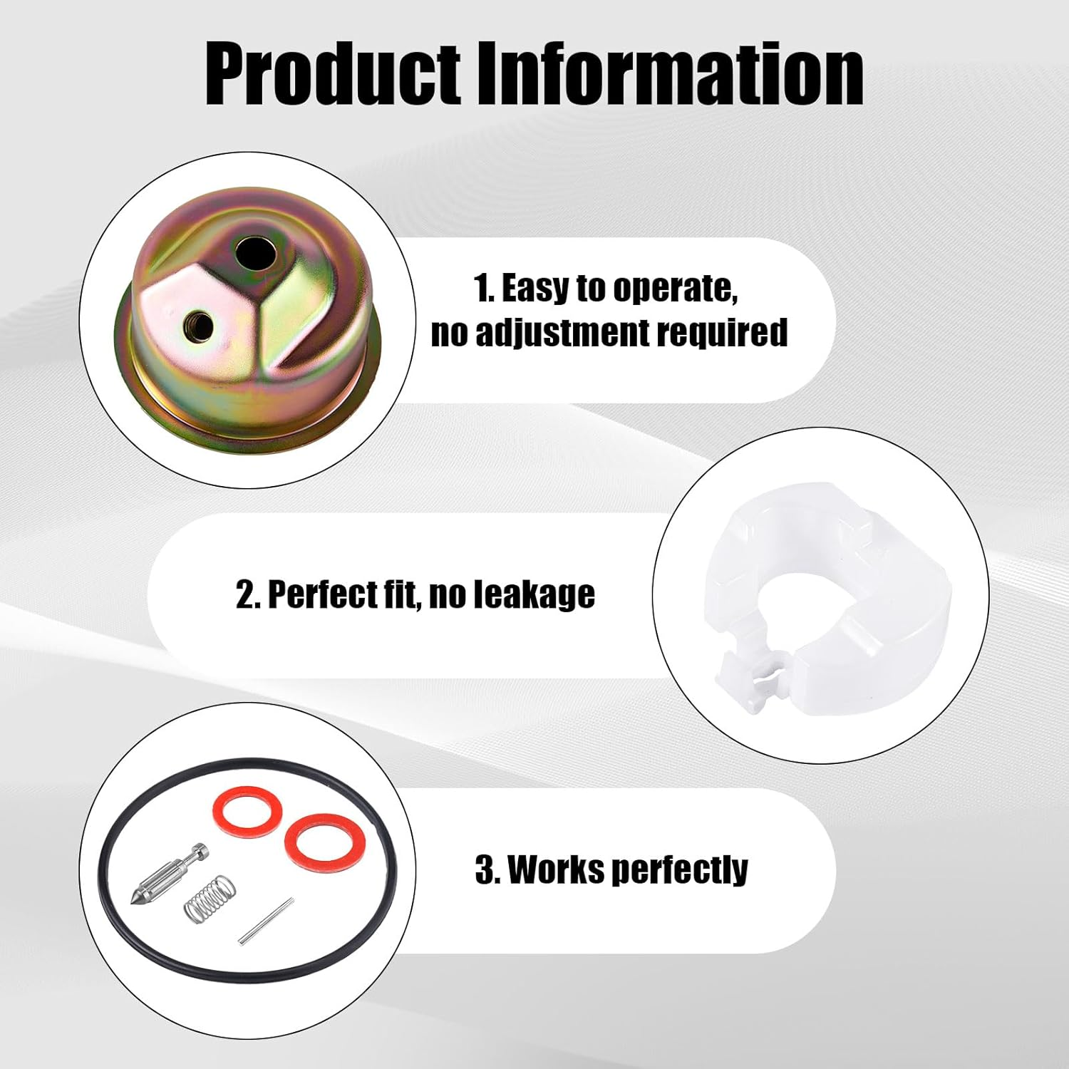 Carburetor Kit for Most Carburetor Bowl Chamber Float Pin Gasket Seal Needle Carburetor Repair and Rebuild Accessories and Parts Electric Start Kit for GX240 GX270 GX340 GX390 and More image number 6