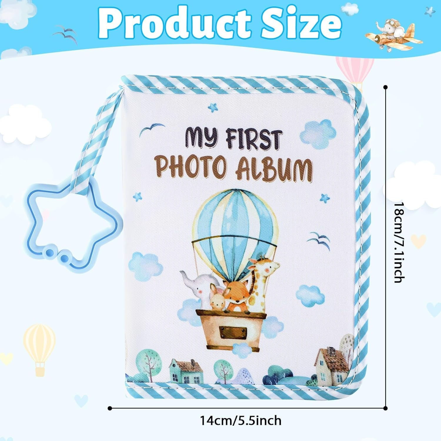 ZOIIWA Baby'S My First Family Album Soft Photo Cloth Book Adventure Land My First Book of Photos Baby Memory Album Gift Holds 4X6 Pictures for Babies Newborn Toddler & Kids Girls Baby Shower image number 6