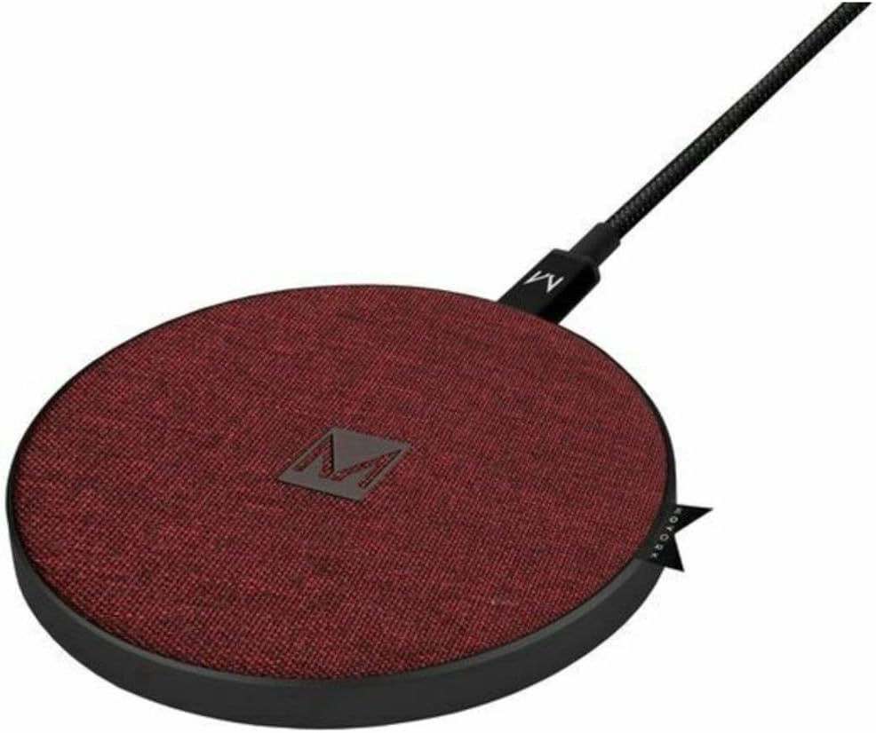 Moyork Watt 5/7.5/10/15W QI Wireless Charger - Merlot Red Fabric image number 1