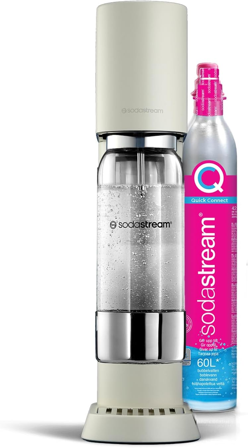 Sodastream - Enso Stainless Steel Sparkling Drink Maker | the Harmony of Form and Function | Quick Connect CO2 | Eco-Friendly Reusable Bottle | Stylish Kitchen Appliance