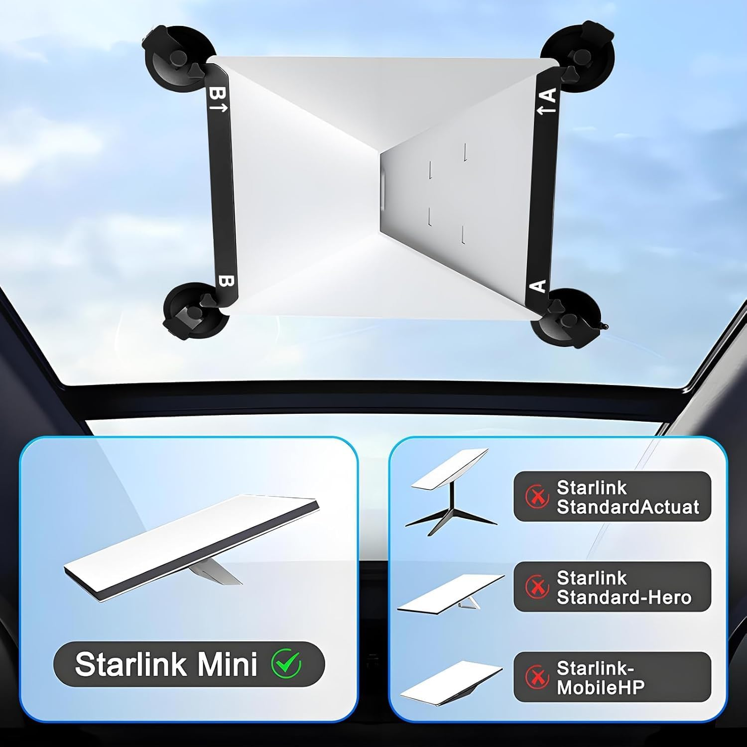 Starlink Mini Suction Cup Mount for Car Sunroofs or Windows &ndash; Secure Satellite Mounting Kit with Strong Grip for Rvs, Boats and Road Trips &ndash; Stable Signal Guaranteed image number 2