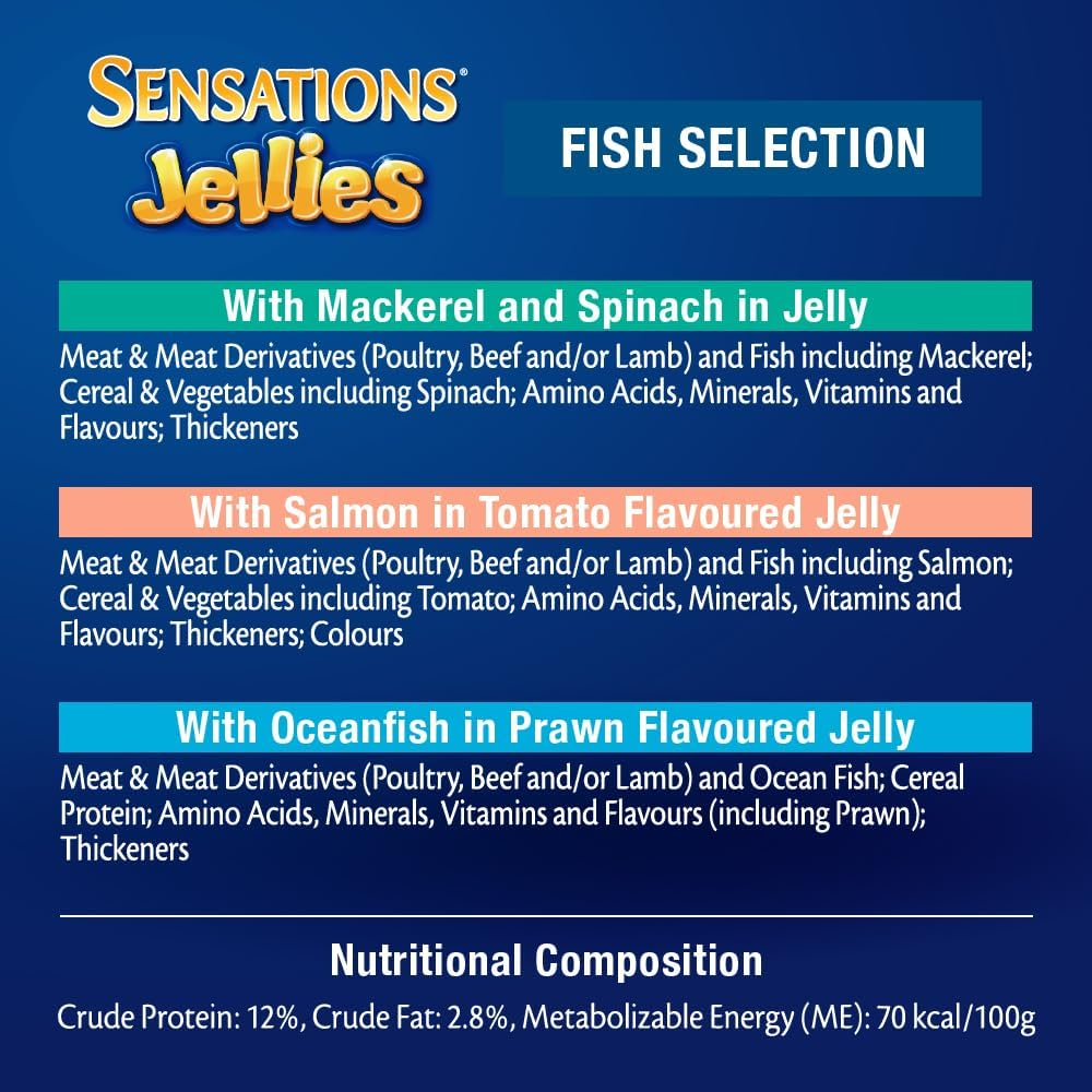 FELIX Sensations Adult Wet Cat Food Fish Selection Jellies 48X85G image number 2