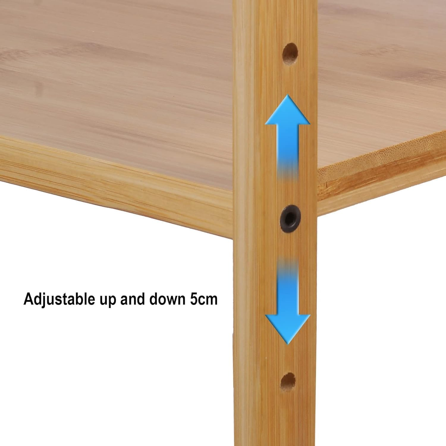 Kapeicamper Microwave Oven Shelf Countertop, Bakers Rack 2 Tier Bamboo Microwave Stand, Utensils Tableware Storage Kitchen Counter Rack, Multipurpose Kitchen Storage Rack Cart image number 4