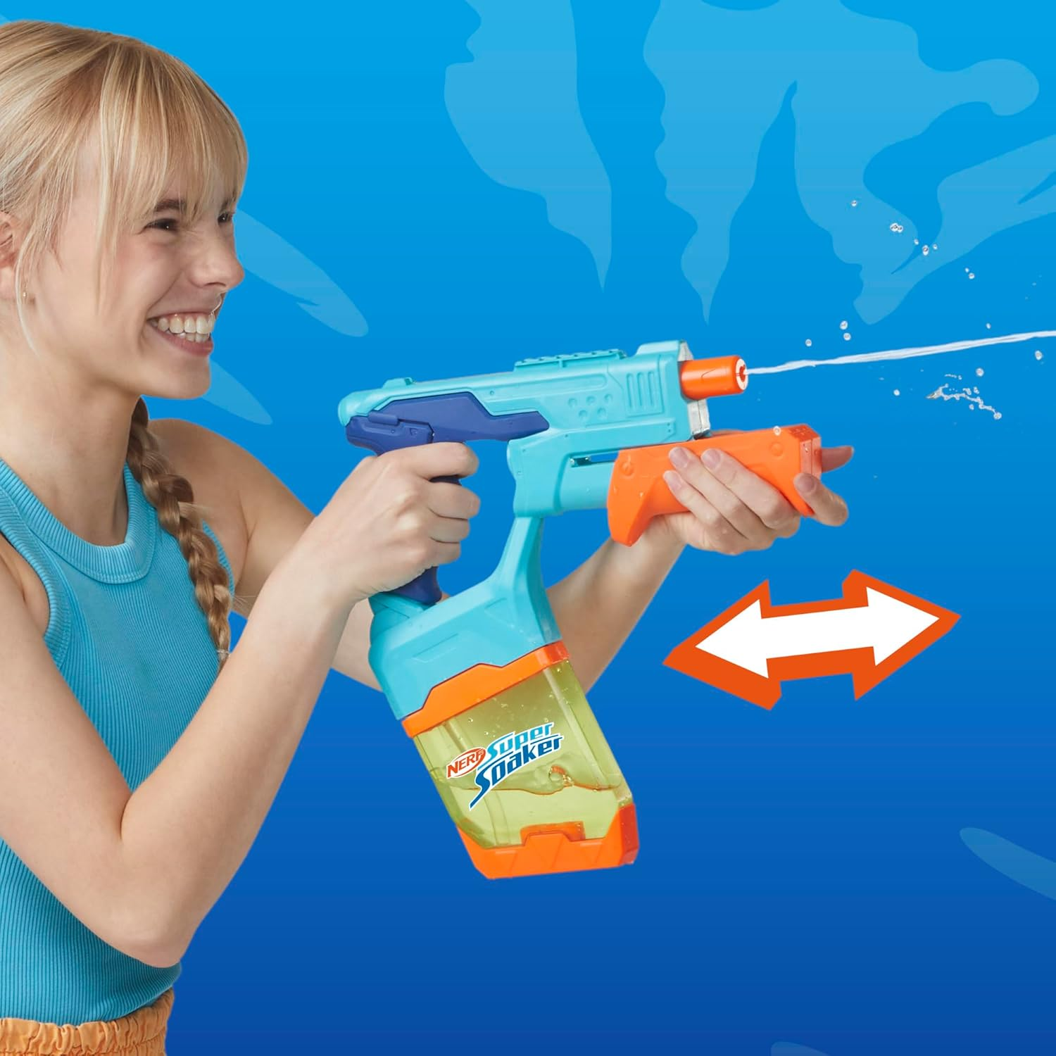 Nerf Super Soaker Dunk-Fill 2-Pack, 2 Water Blasters, Easy Instant Fill Tanks, Just Dunk & Go, 10.1 Fluid Ounce Tanks, Water Toys, Ages 6+ image number 6