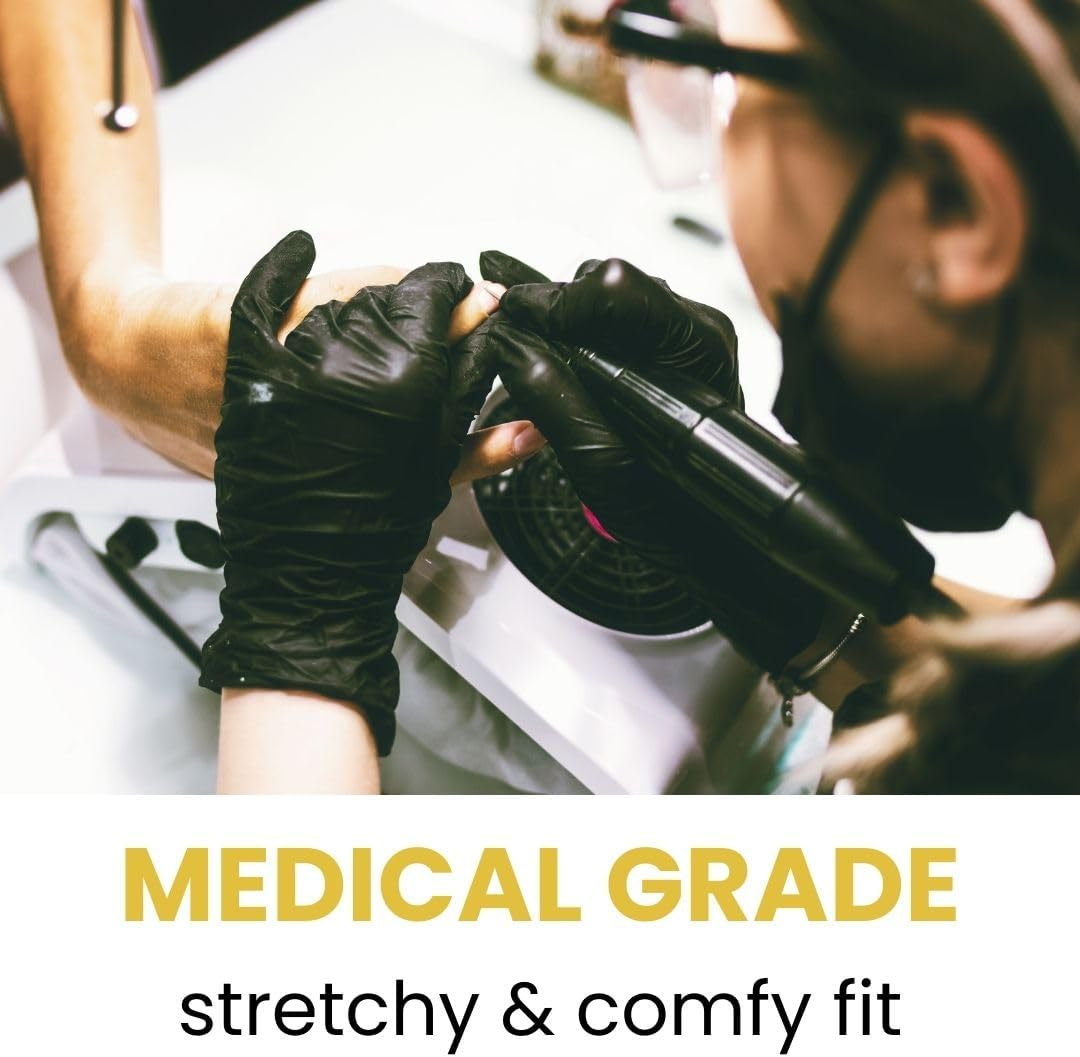 Xtraguard Black Nitrile Gloves - Heavy Duty, 6 Mil, Disposable, Latex & Powder Free, Chemical & Puncture Resistant, Food Safe, Medical Grade image number 4