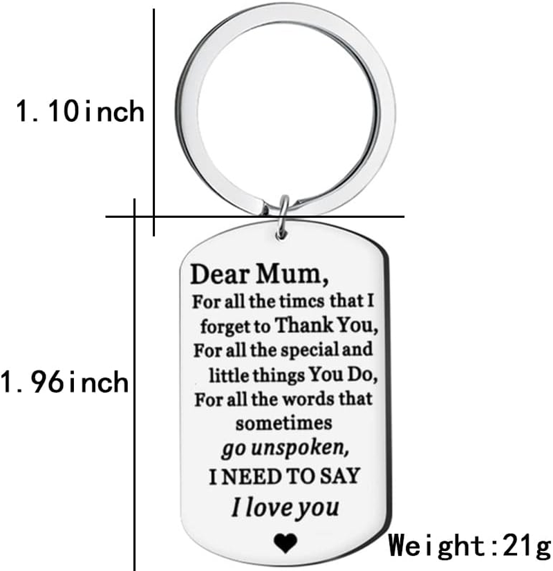 Mama Keychain Gifts for Mom & Mum - I Love You Best Mommy Ever - Christmas & Birthday Gifts from Daughter & Son image number 2