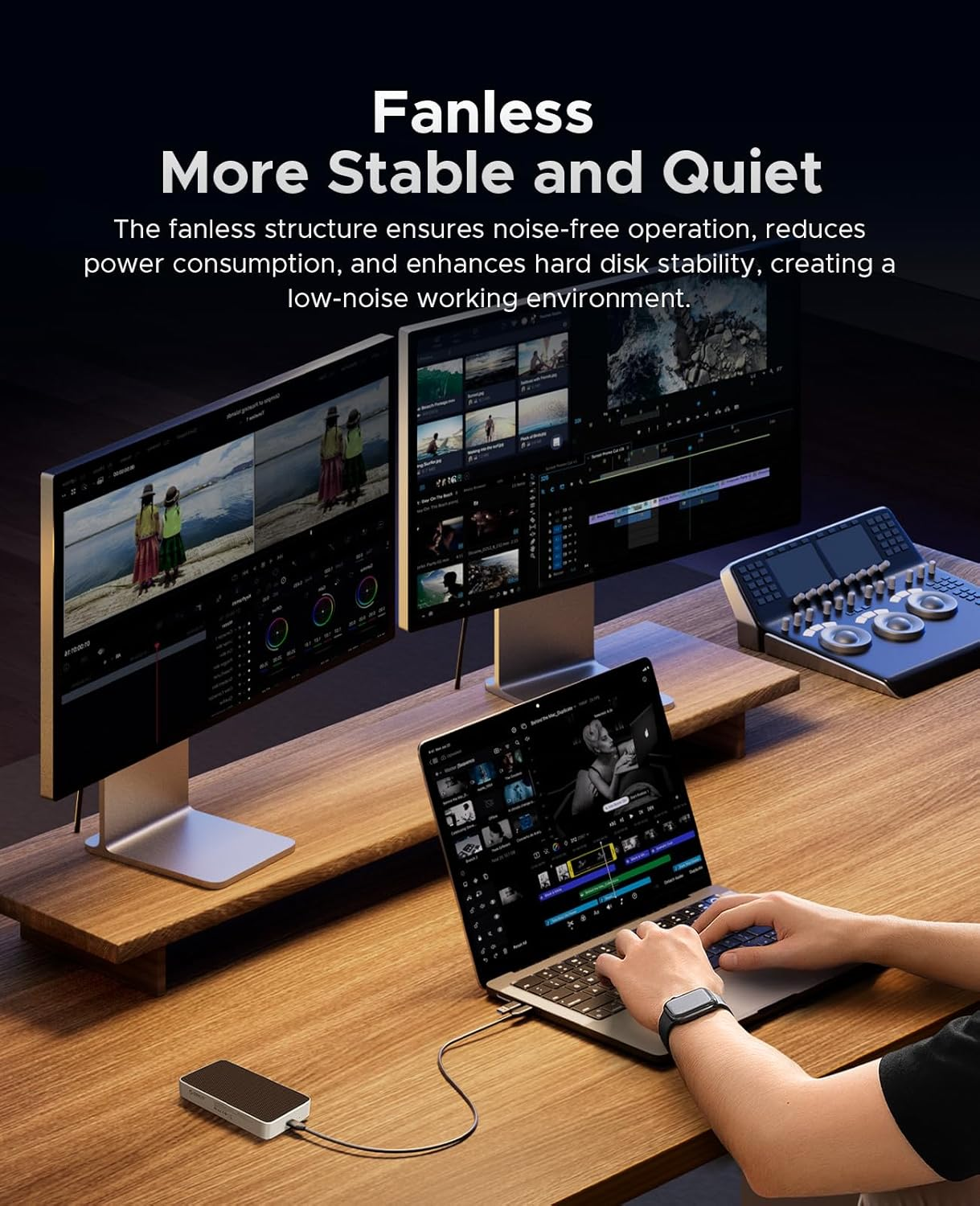 ORICO 2TB USB4.0 Portable SSD 3800Mb/S(40Gbps), Ultra-Fast External Solid State Drive, Compatible with Thunderbolt 3/4, USB4, Fanless Aluminum Design, Works with Mac and PC-X40 image number 3