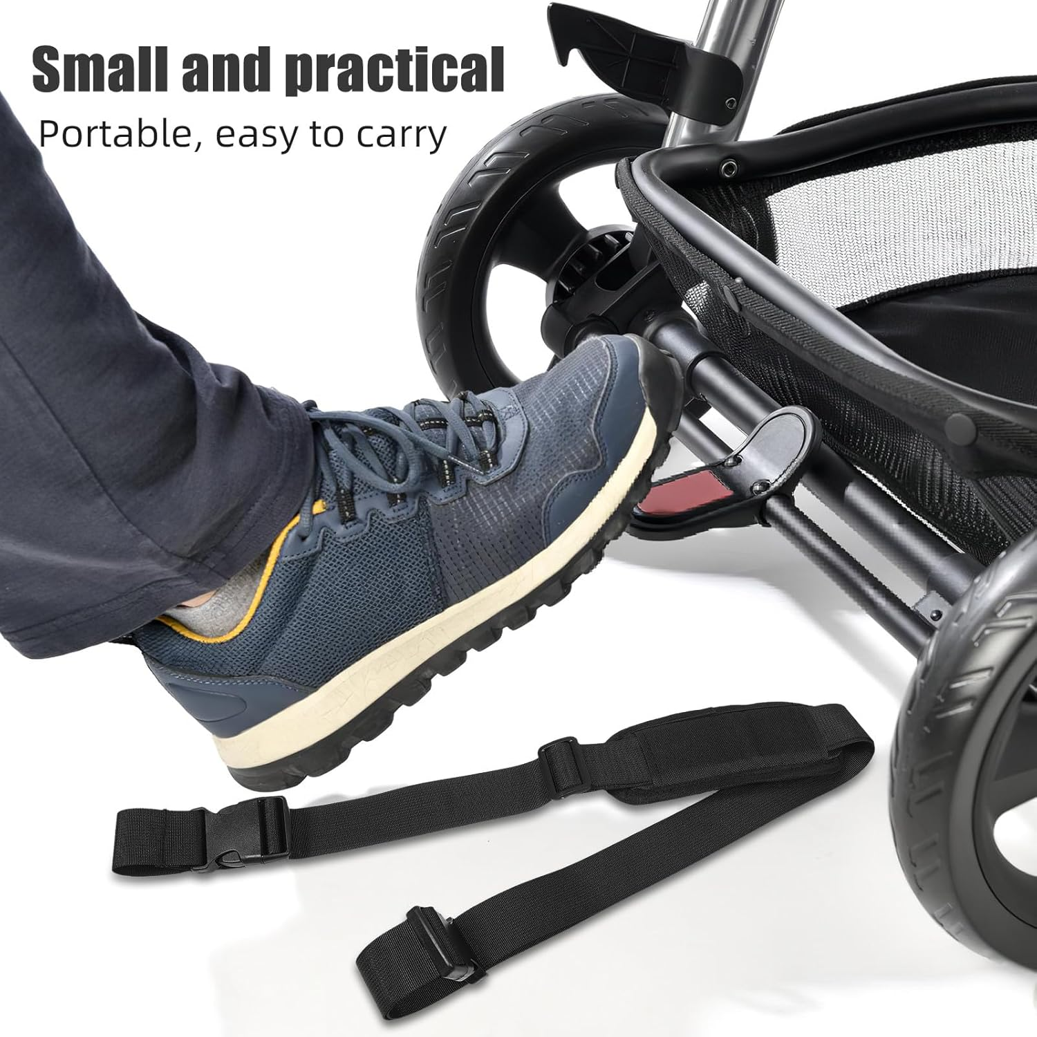 Gatuida 2Pcs Baby Stroller Handle Strap: Safety Wrist Leash - Adjustable Pram Wheelchair Hand Leash for Storing Items - Security-Accessory for Child Safety image number 4