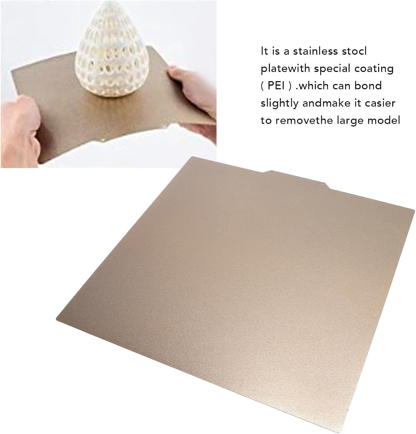 3D Print Build Plate, PEI Double Sided 3D Printer Platform Printing Bed for Neptune 3 plus for Geetch A30 Pro, 330X330Mm, 3D Printer Bed Platform 3D Printer Accessories image number 4