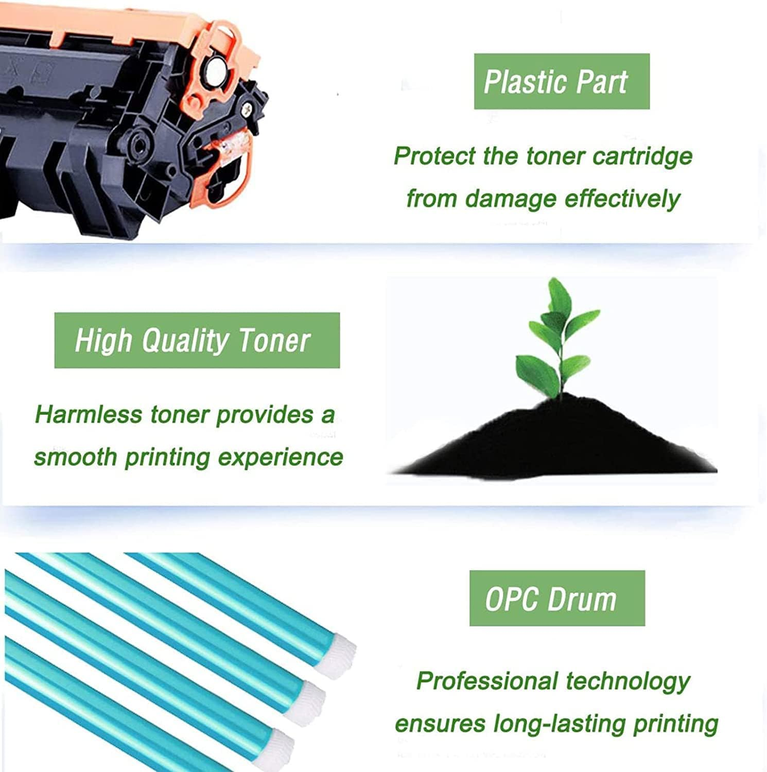 48A Toner Cartridge Replacement for HP 48A CF248A 248A Compatible for HP Laserjet Pro M15W M15A M16A M16W Laserjet MFP M28W M28A M29A MFP M29W M14 M17 M30W M31W Printer Ink (Black, 2-Pack) image number 6