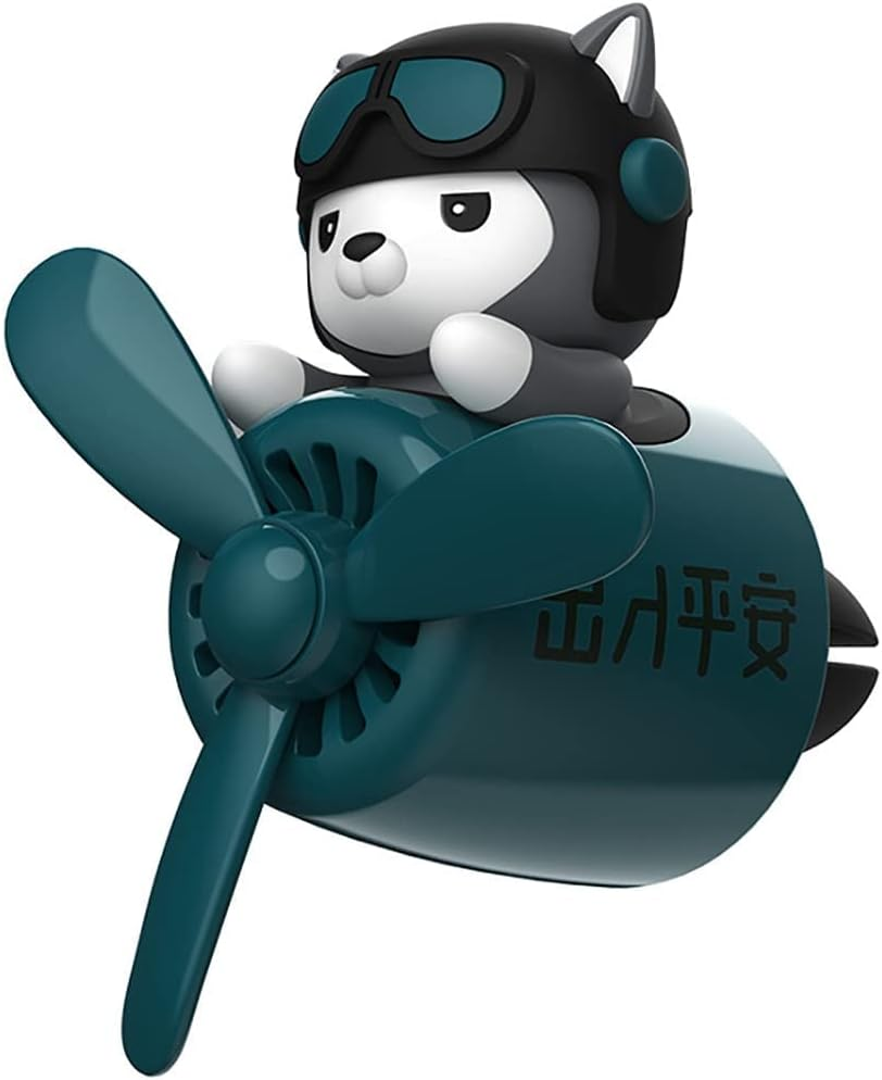 Car Diffuser,Pilot Car Air Freshener with Fan Exhaust Clip Aroma Diffuser Car Perfume Aromatherapy Decorations(With 2 Fragrant Slices) image number 2