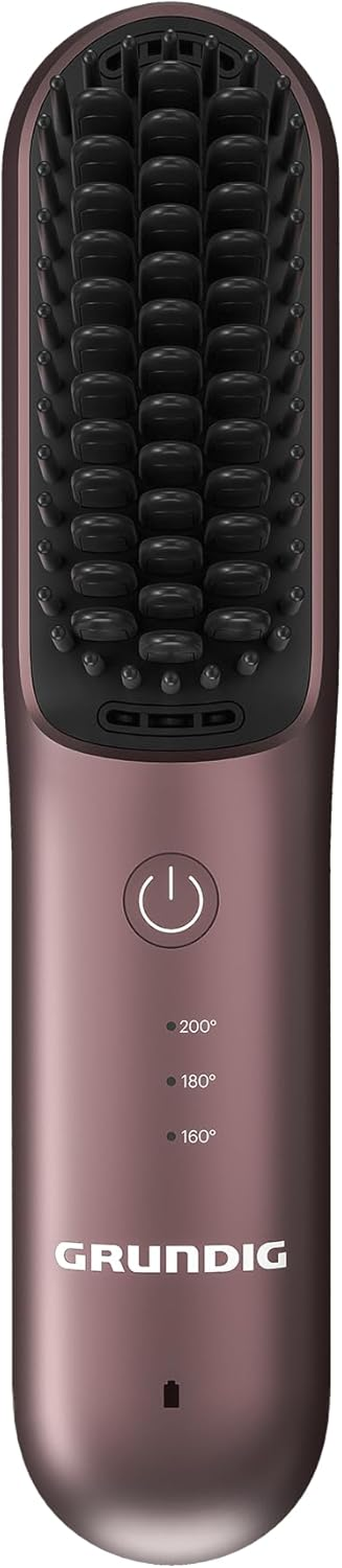GRUNDIG HB 6450 Snapstyle Wireless Smoothing Brush 3 Temperature Levels Li-Ion Battery up to 40 Minutes Running Time Ceramic Coating Ionic Function USB Charging with Velvet Bag Purple