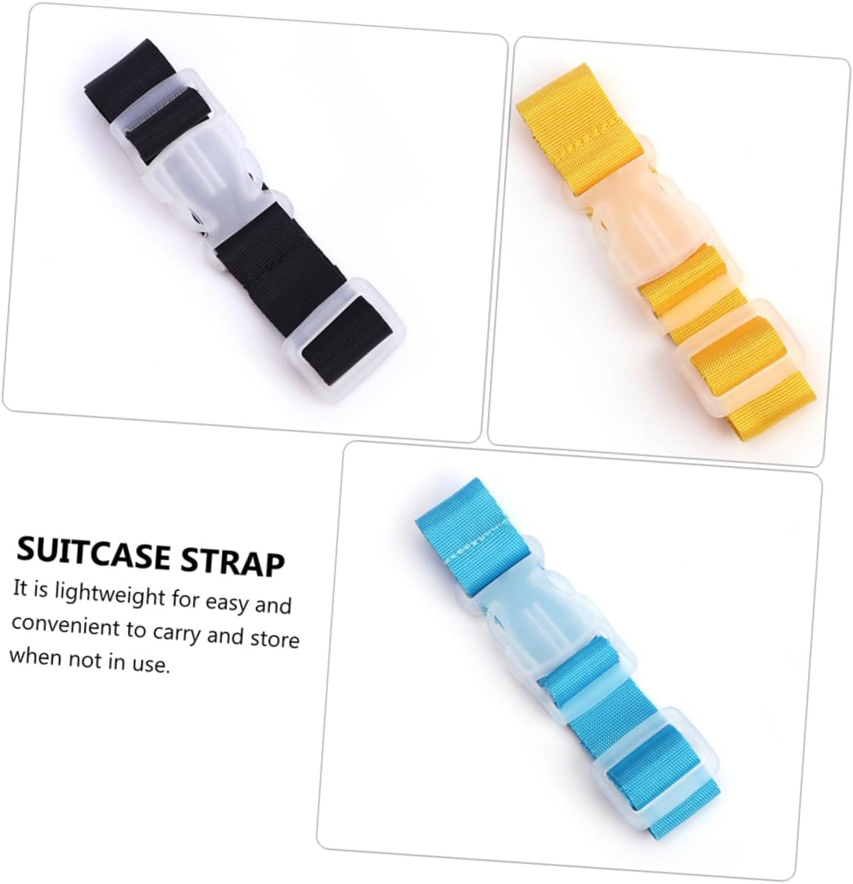 OKUMEYR 5Pcs Luggage Hanging Buckles Baggage Straps Quick-Fastening Suitcase Straps Travel Accessories for Secure Carrying image number 2