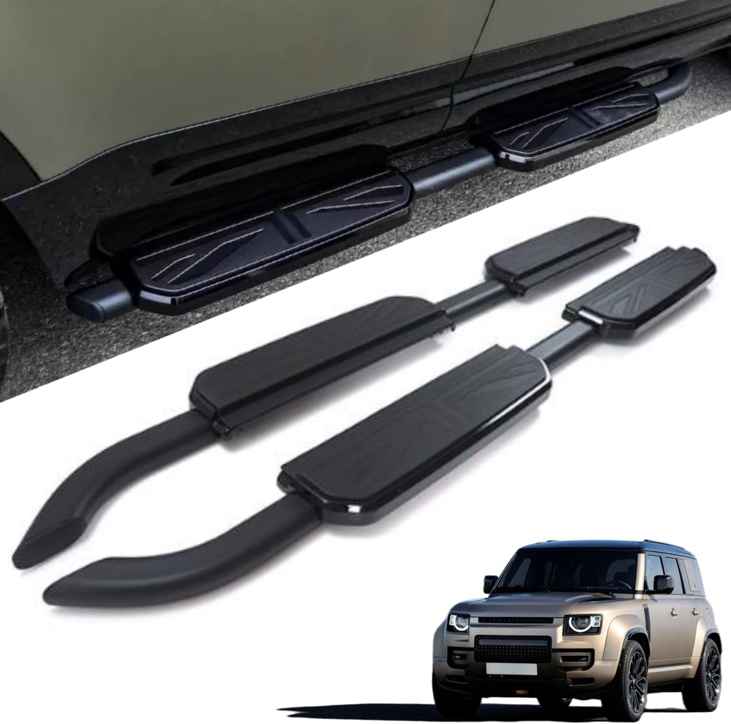 TINIANHHCT Running Boards Side Steps Fits for LR Defender 110 130 L663 4DOOR 2020 2021 2022 2023 2024 2025 image number 4