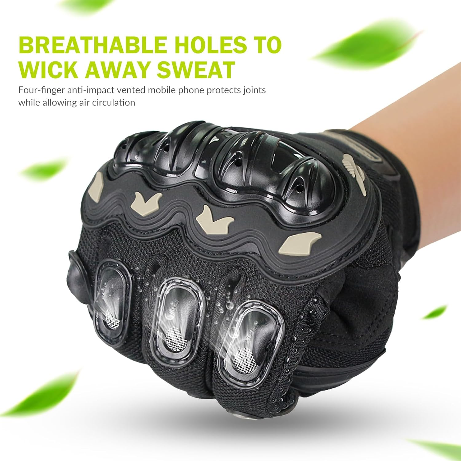 Motorcycle Gloves Winter Cold Weather Warm Touchscreen Waterproof Windproof Protective Gear Motorcycle Gloves for Men and Women, Full Finger Motorbike Gloves image number 4