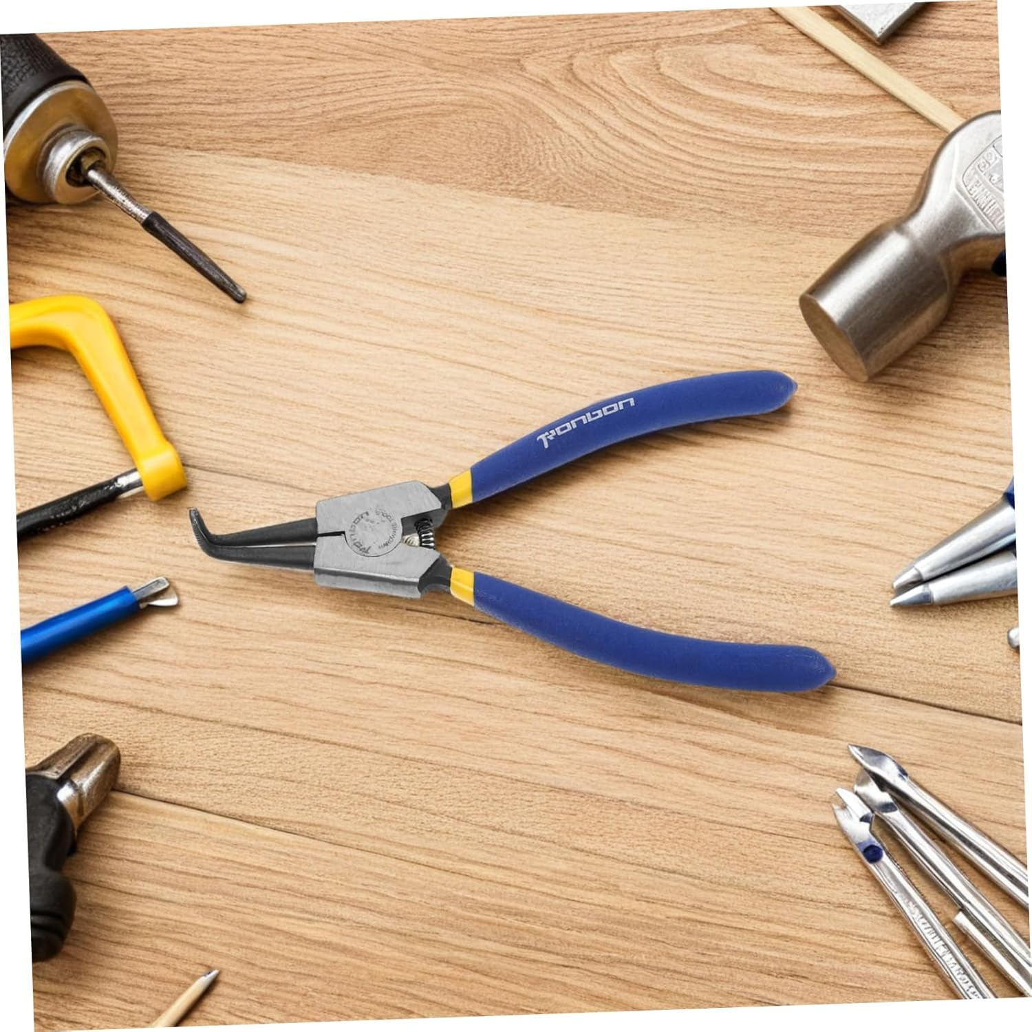 ARTIBETTER 2Pcs High Carbon Steel Circlip Pliers Bent Nose Spring Clip Tool Retaining Ring Installer for Automotive