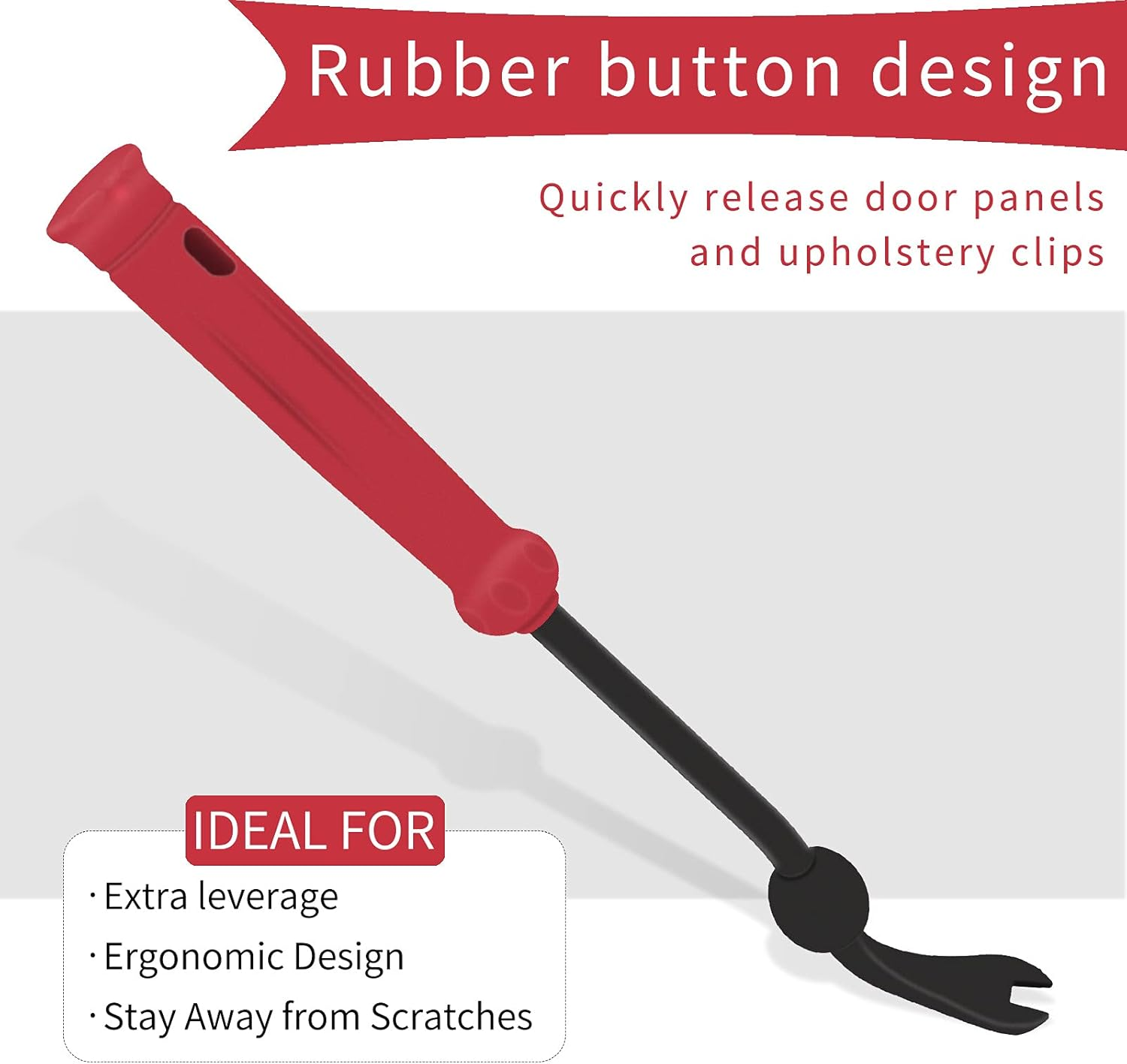 Trim Removal Tool Kit, Wetado 203 Pcs Fastener Remover Door Clip Remover, Car Panel Door Removal Tool Set, Auto Clip Plier Stereo Removal Tool, Auto Push Pin Bumper Retainer Clip with Storage Bag -Red image number 6