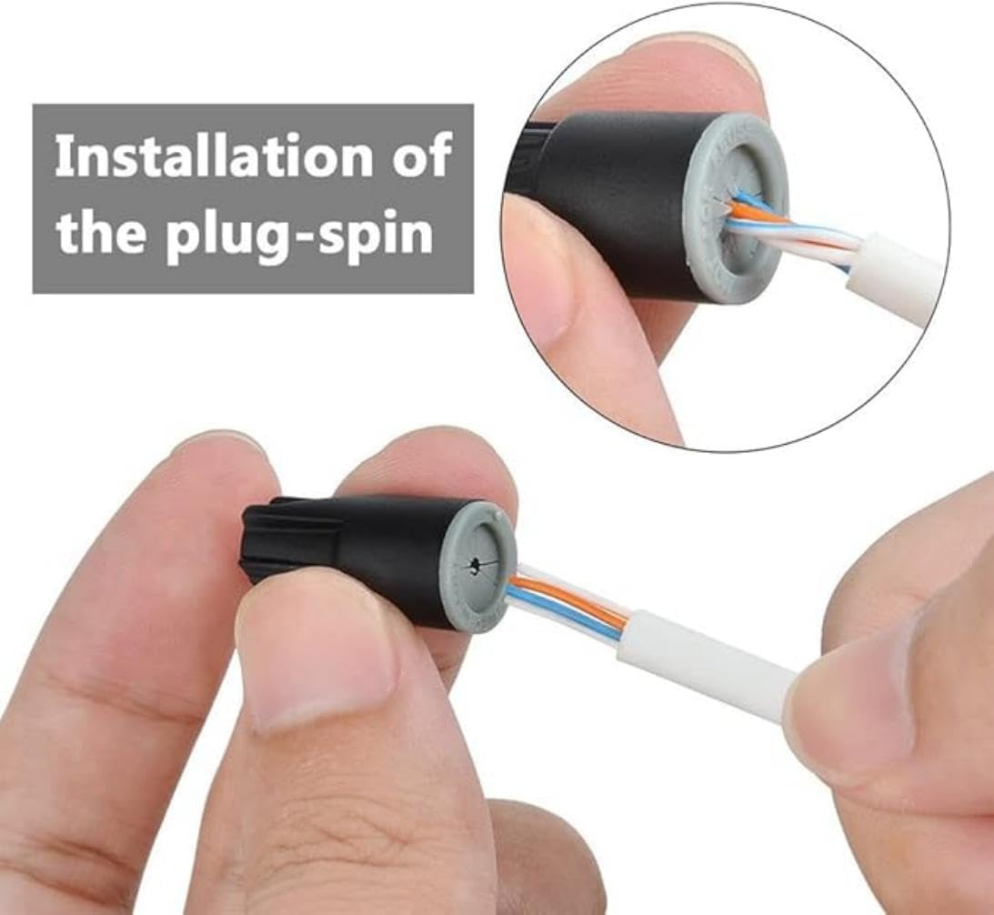 Waterproof Twists Connector, 35Pcs Waterproof Wire Nut Connectors, Outdoor Electrical Wire Connectors Twist Nuts Caps Wire Caps image number 3