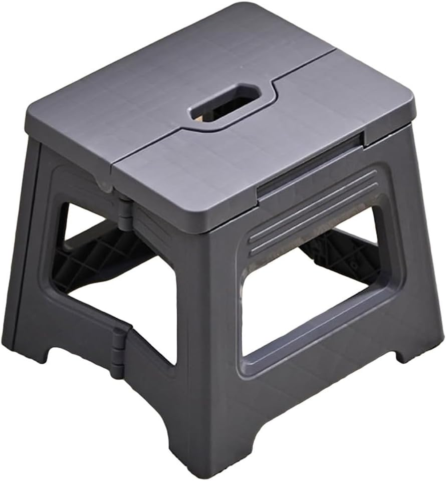 AIMALL Portable Folding Plastic Stool Large Retractable Chair for Outdoor Fishing Travel Camping, Compact Step Stool for Adults Kids, 11.6&times;9.2&times;9.4In