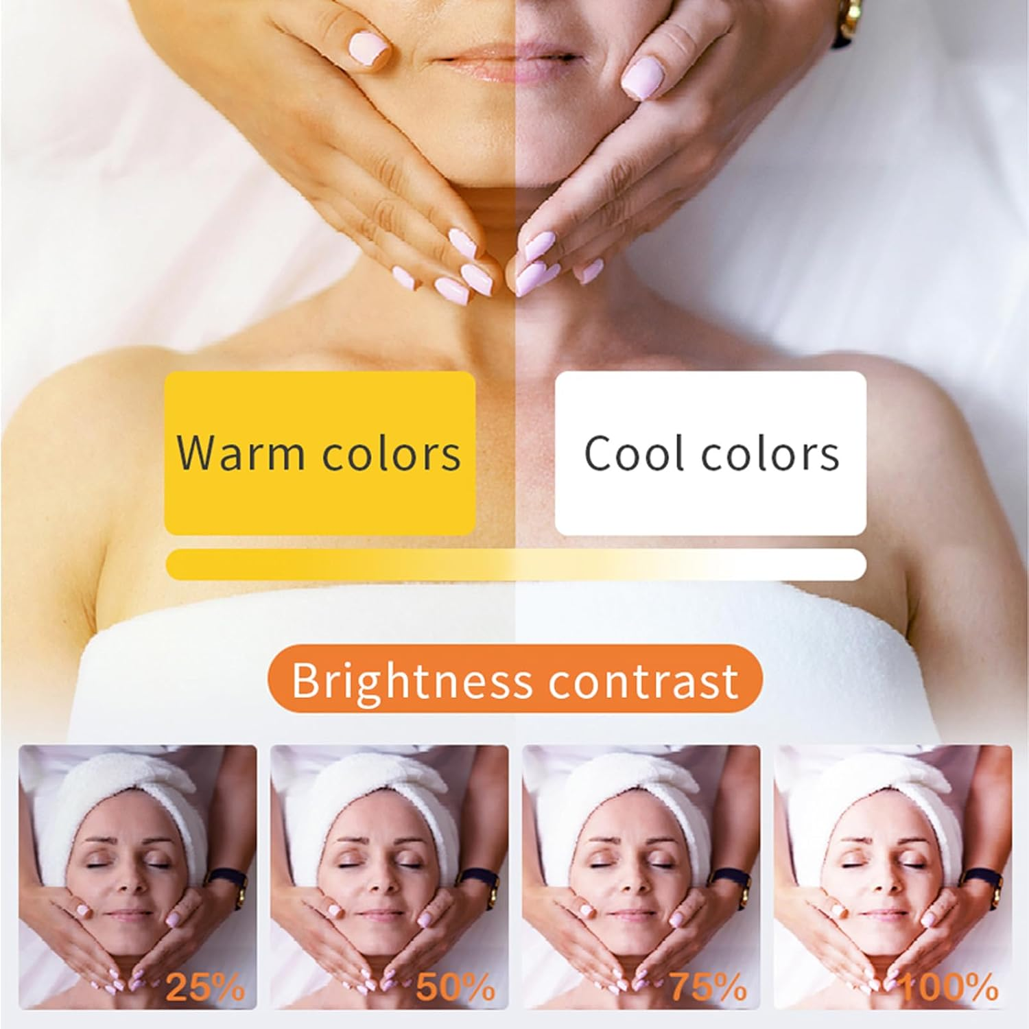 Half Moon Desk Lamp for Nails Art, 3200K‑5600K Dimmable LED Half Moon Light with 28 Inch Lamp Head, 40W Fill Light with Remote Control for Beauty Lash Extension Tattoo (Black) image number 4