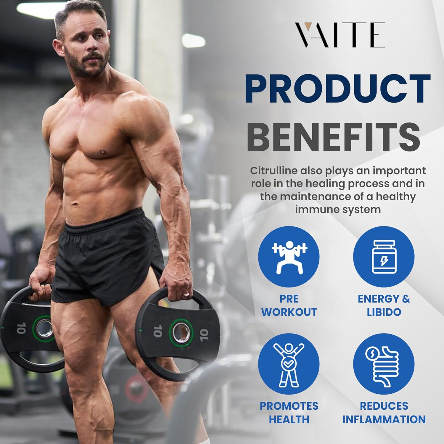 L Citrulline Gummies for Men - Powerful Vasodilator with Calcium, 1600Mg per Serving, Extra Strength, Boosts Nitroxyl and Nitric Oxide Production, Supports Energy and Endurance, 60 Chewable Gummy image number 2