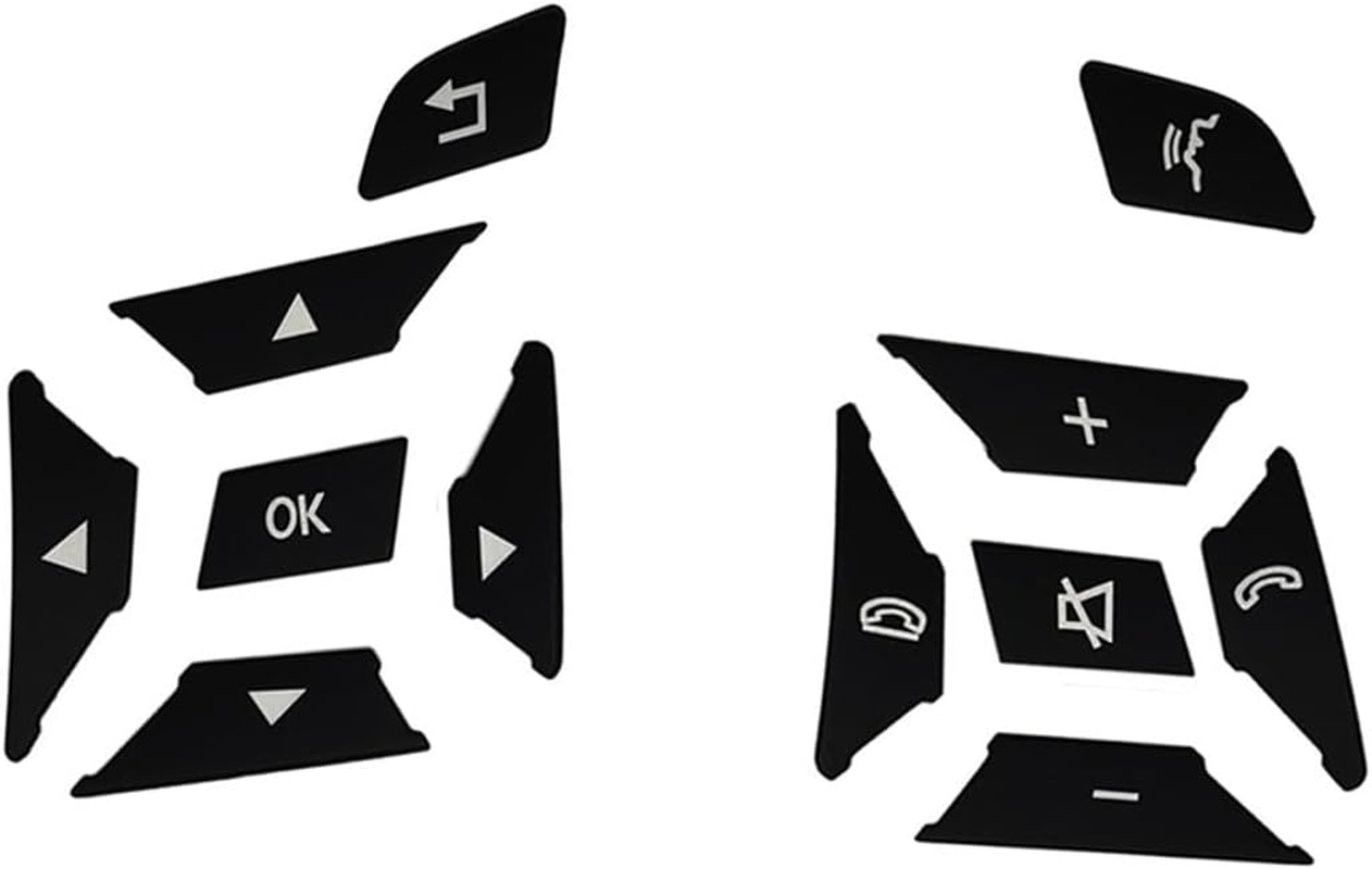 CHEYINGCHIDIY Black Car Steering Wheel Button Switch Trim Cover Sticker for Mercedes Benz a B C E Ml Gl Cla Gla Glk Sl SLK Class W176 W246 W212 W204 image number 1