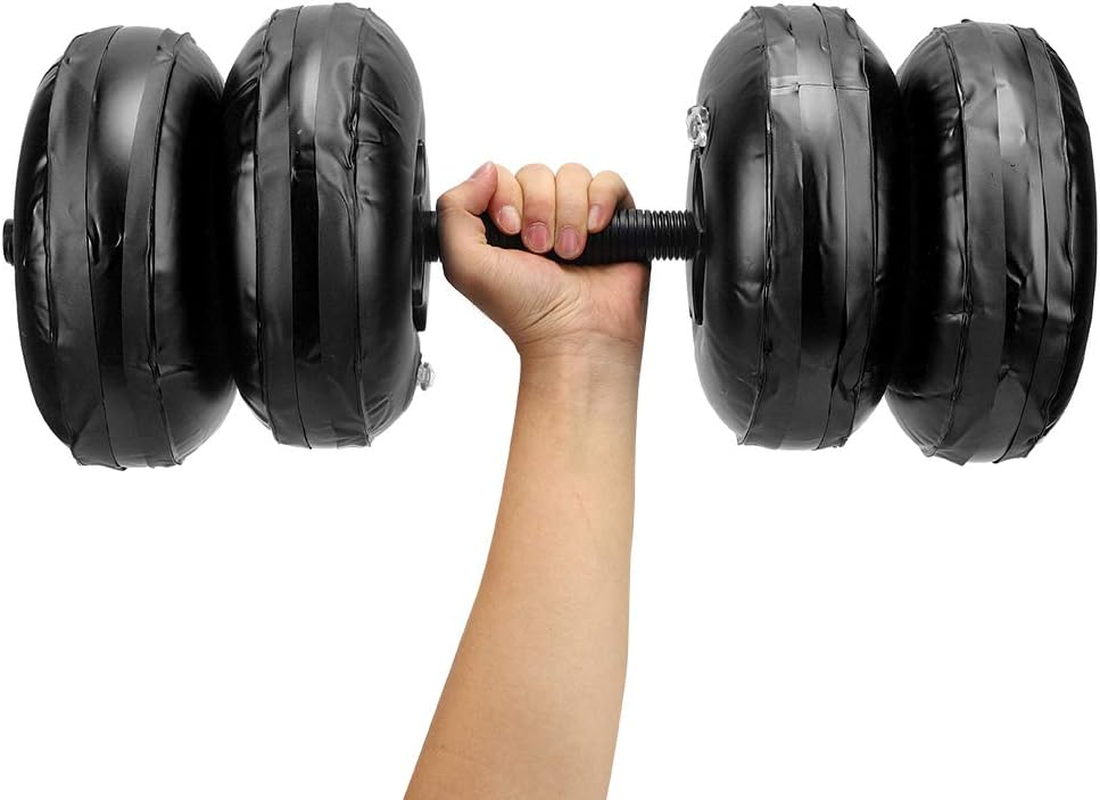 Hollow Dumbbell, 20‑25KG Water Filled Dumbbell, Adjustable Dumbbell Set for Arm Muscle Exercise Home Gym Exercise Weight Set (20-25Kg Black) image number 3