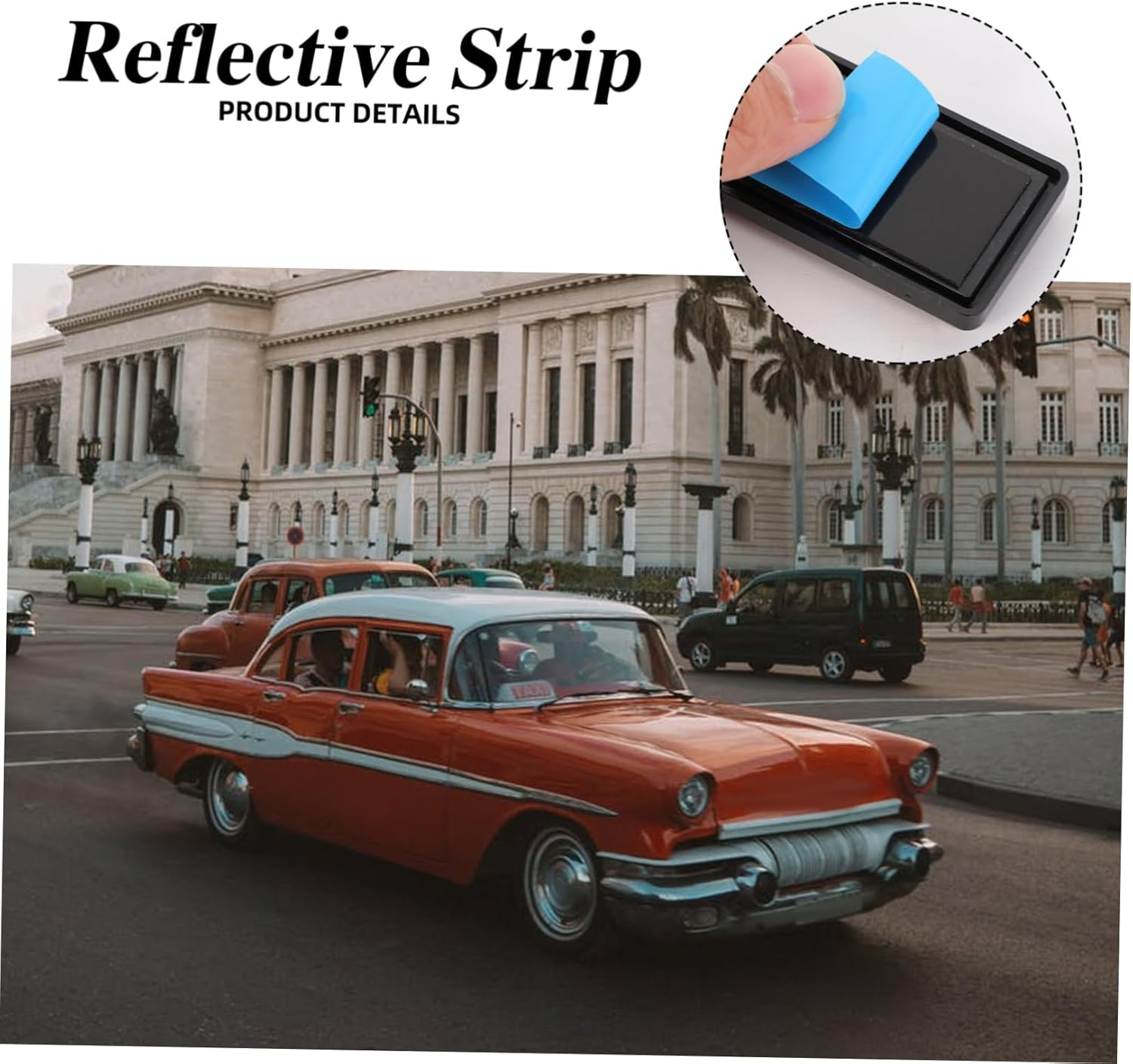 Gatuida 10Pcs Car Reflective Strips Self-Adhesive Reflective Tape for Car Mirrors Weatherproof Warning Tapes image number 4