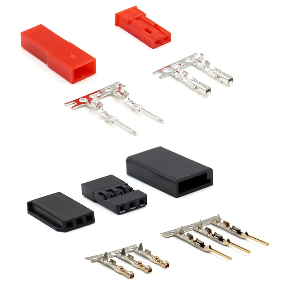 40 Sets Servo Plug Male Female Connector Crimp Pin Cable Kit Compatible JST SYP Futaba for Hitec Spektrum RC