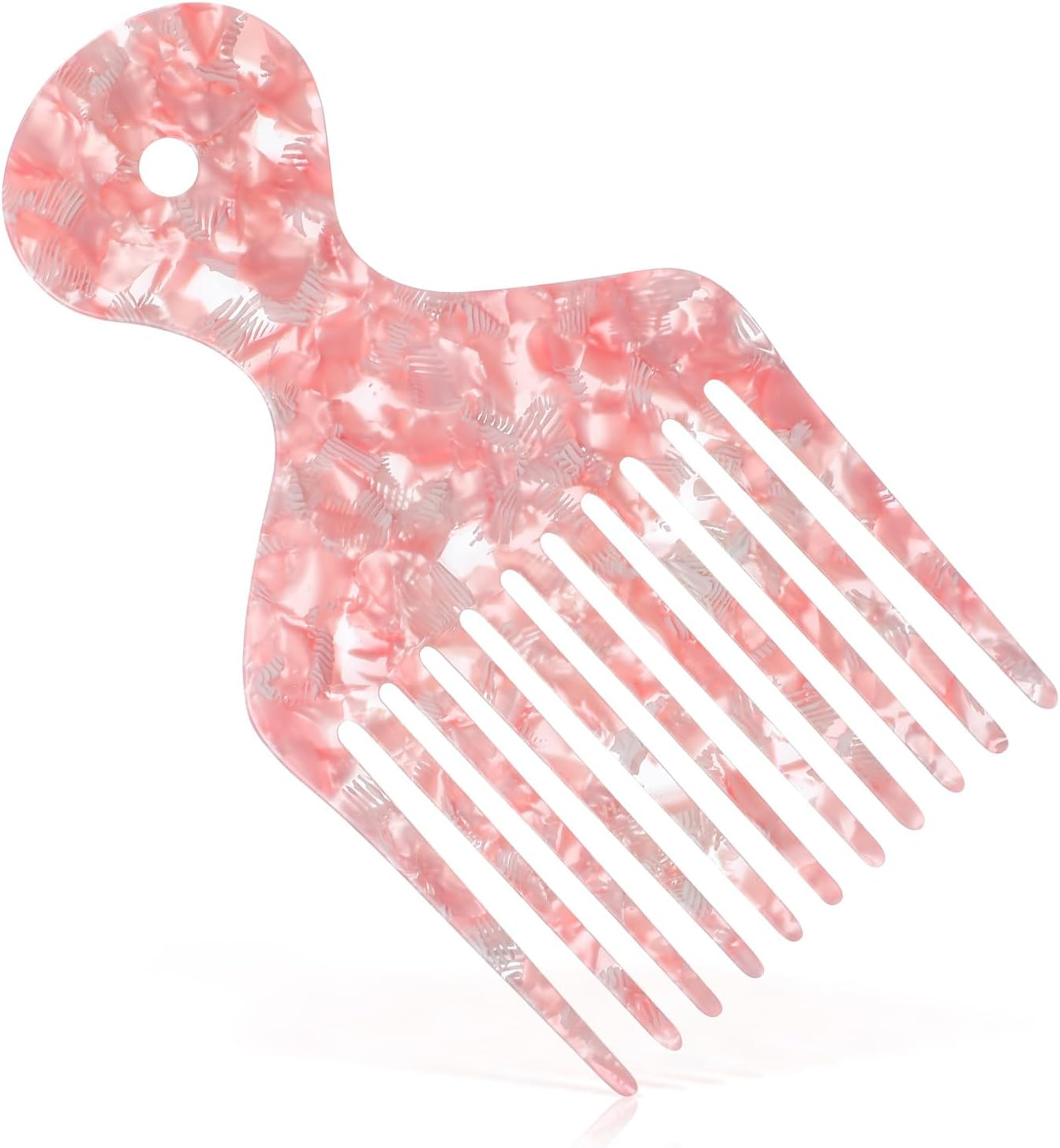 Ptwola Wide Tooth Afro Hair Pick Comb Wide Teeth Plastic Picks Smooth Barber Comb Durable Sturdy Professional Quality Styling Tool for Women Men Long Thick Curly Hair Styling Medium Coarse Hair image number 5