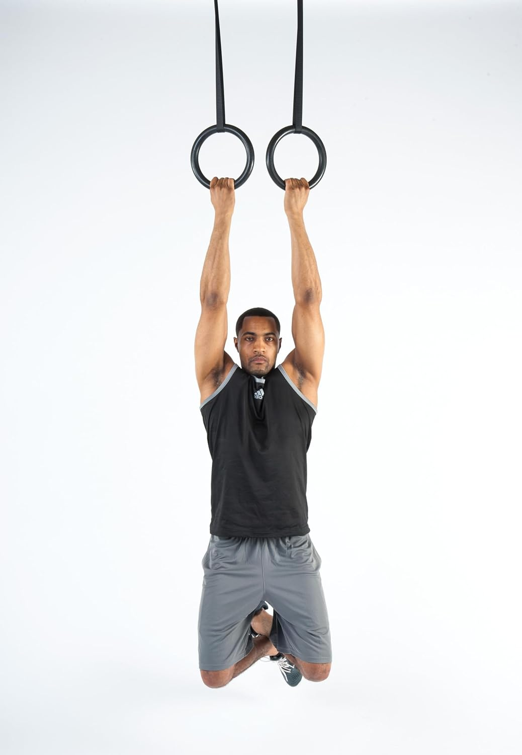 Black Mountain Products Multi-Use Exercise Gymnastics Rings, Black