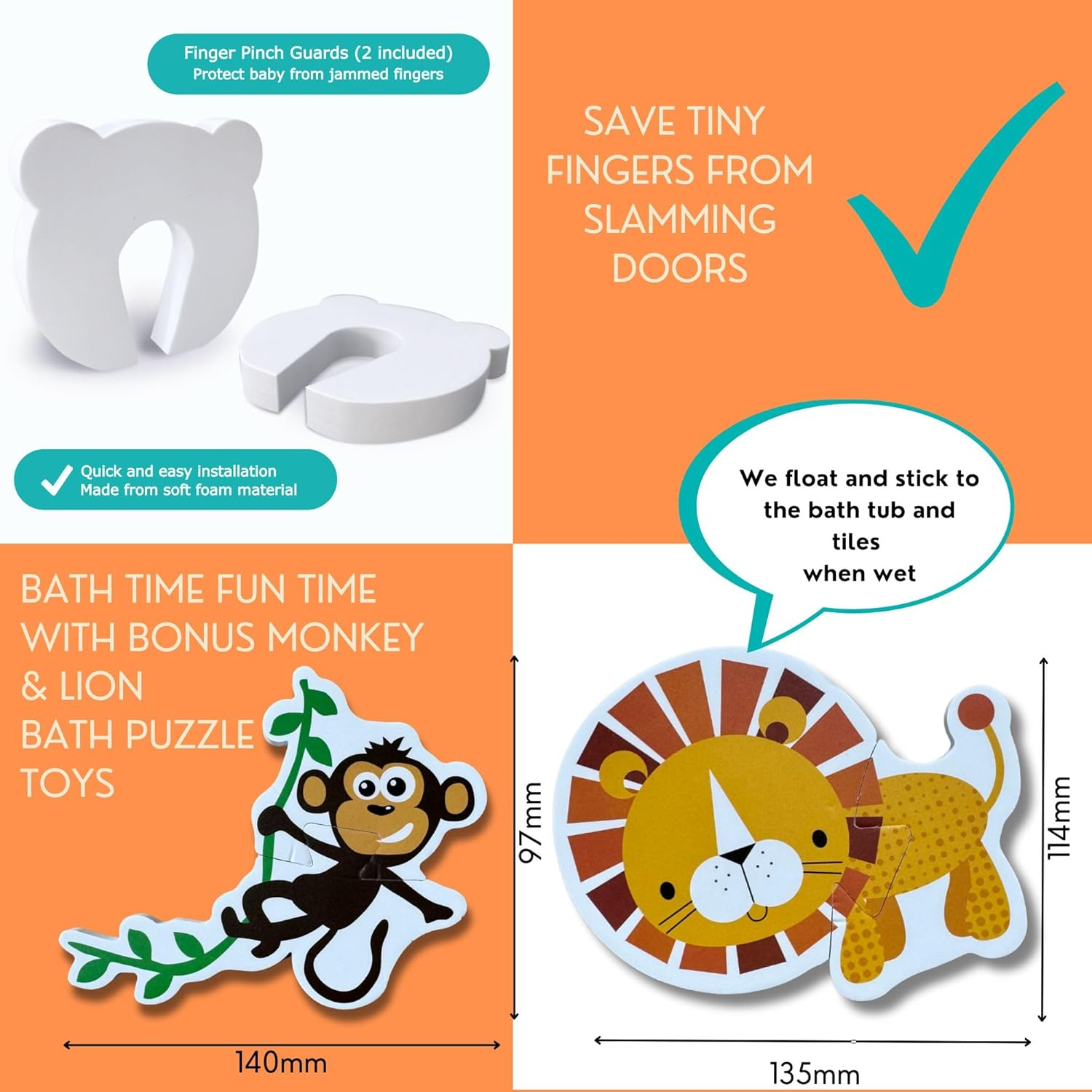 Baby Proofing Kit 67Pcs All in One Includes Magnetic Cabinet Locks for Baby Proofing, Corner Bumper Protectors, Child Safety Strap Locks, Power Point Outlet Covers, Finger Pinch Guards & Bath Toys image number 1