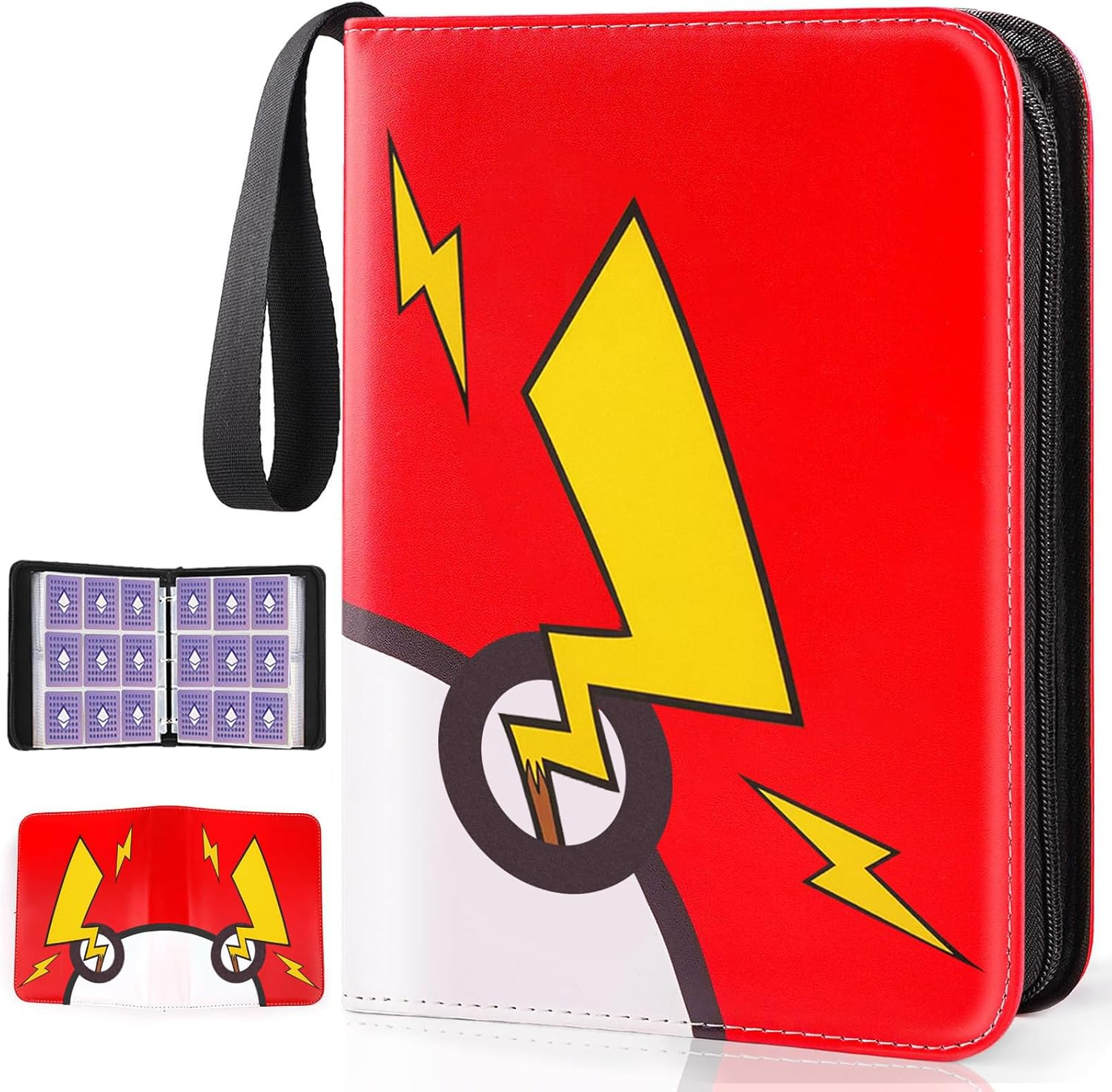 9 Pocket Card Binder, Trading Card Collector with 50 Removable Sleeves,900 Cards Pocket Portable Card Collector Album Holder Book image number 5