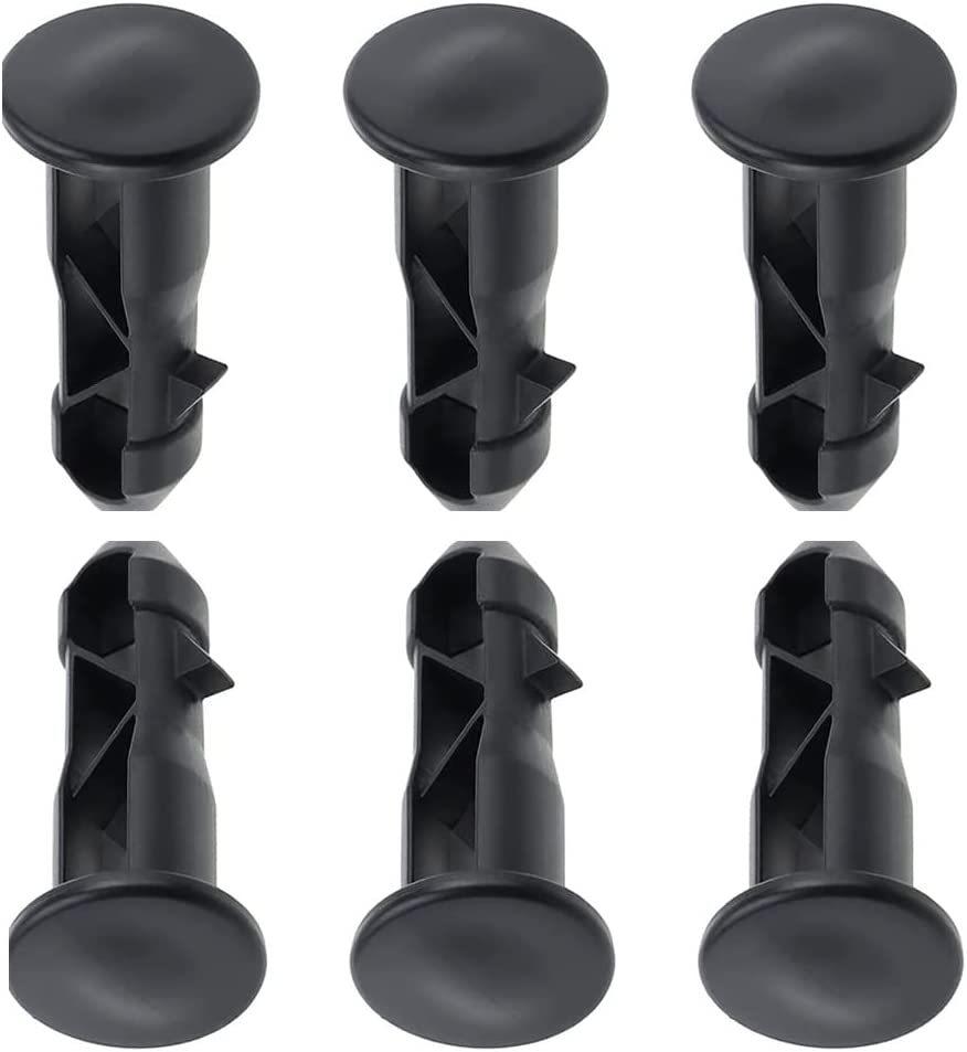 6 PCS Wheelie Bin Lid Hinge Pins 65X18Mm Black Plastic Fit for 240 Liters Outdoor Household and Commercial Wheelie Trash Bins