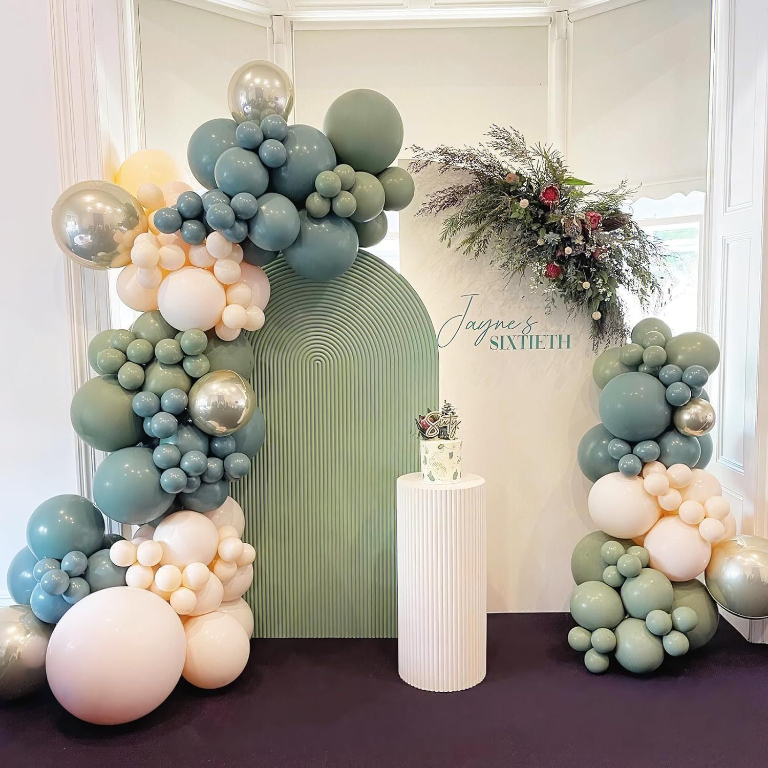 Balloon Arch Kit 8.2 Ft & 5 Ft,Half Arch Balloon Stand,Free Bending Irregular Vertical Balloon Arco Para Globos Con Base with Base Suitable for Wedding, Birthday, Party, Christmas Decoration image number 1